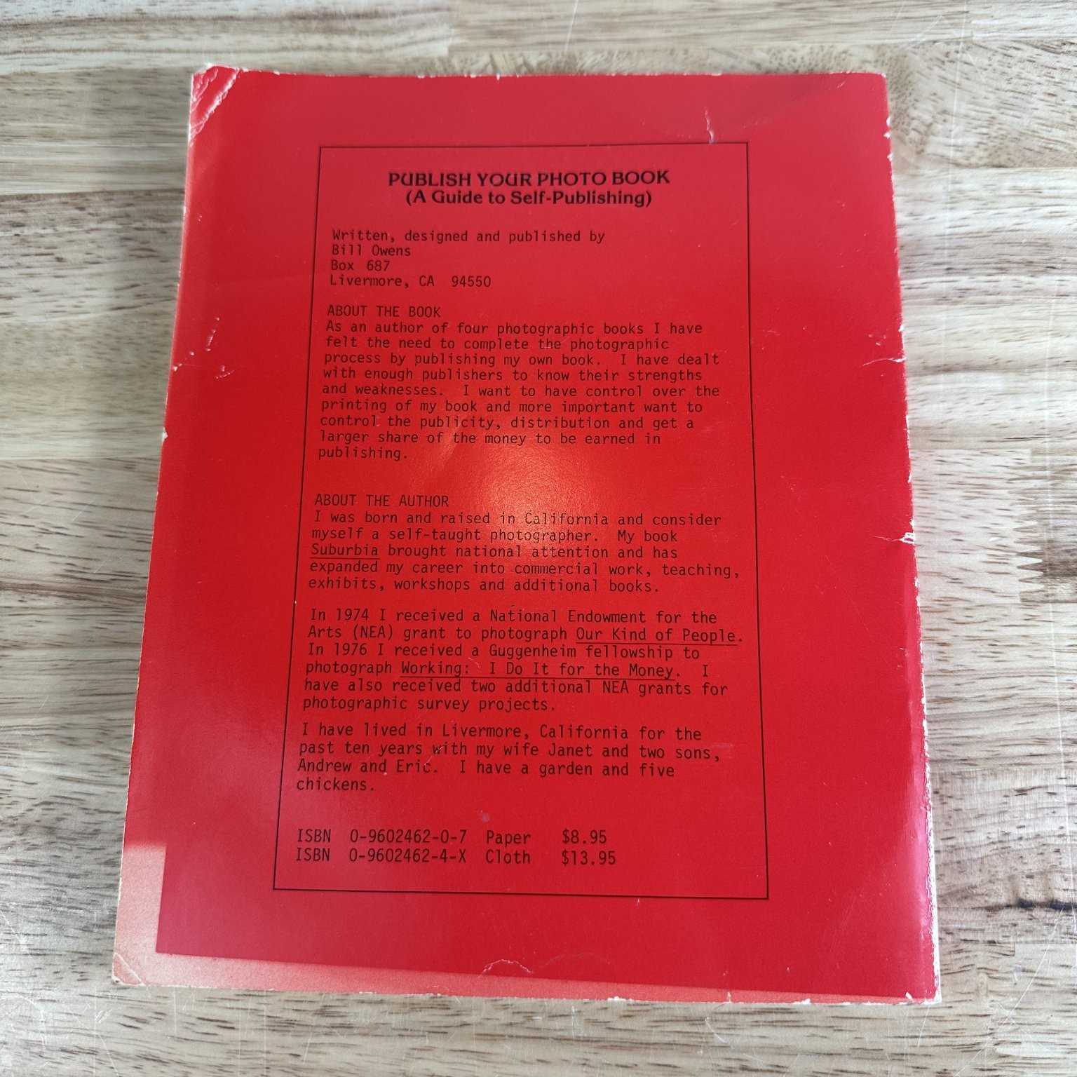 Publish Your Photo Book Bill Owens 1979 Self-Publishing Photography Guide P.S
