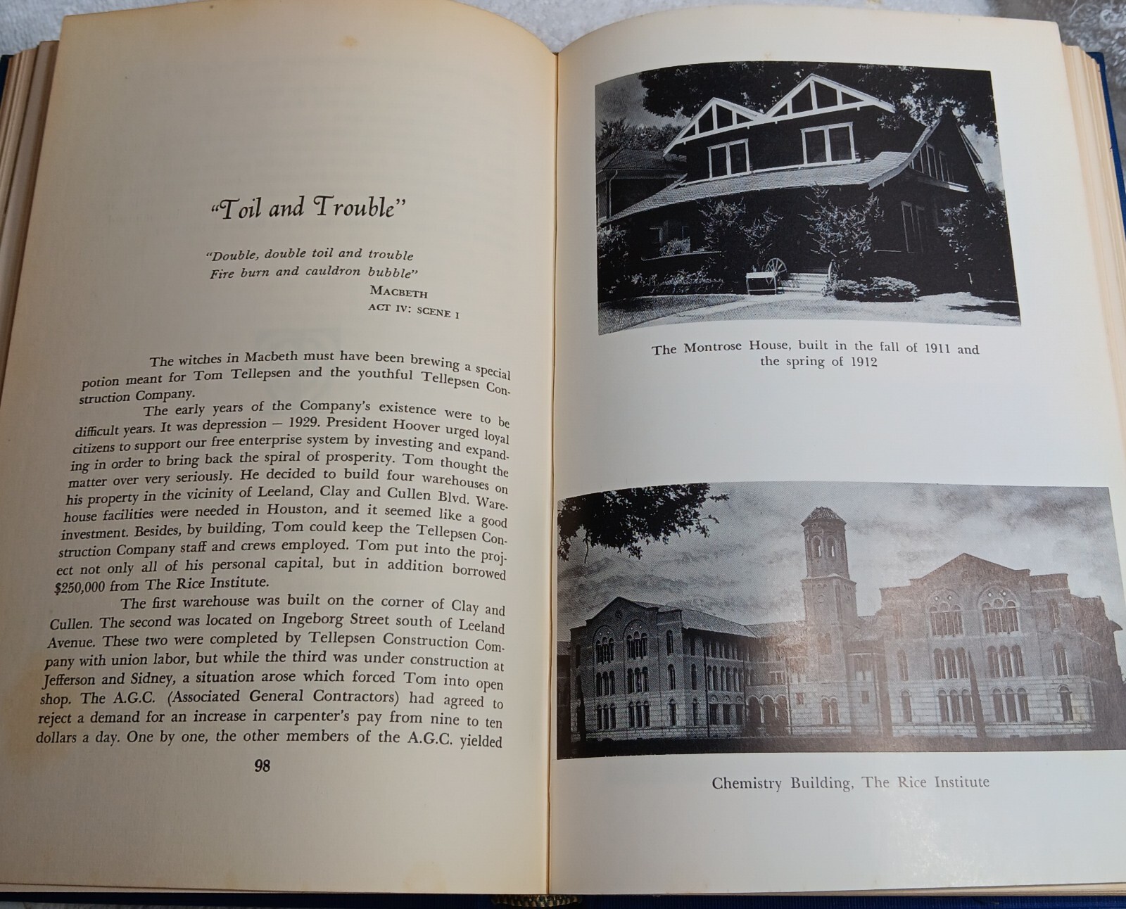 Tom Tellepsen: Builder & Believer • Andrea Flynn (Signed • 1st Ed. • 1956)