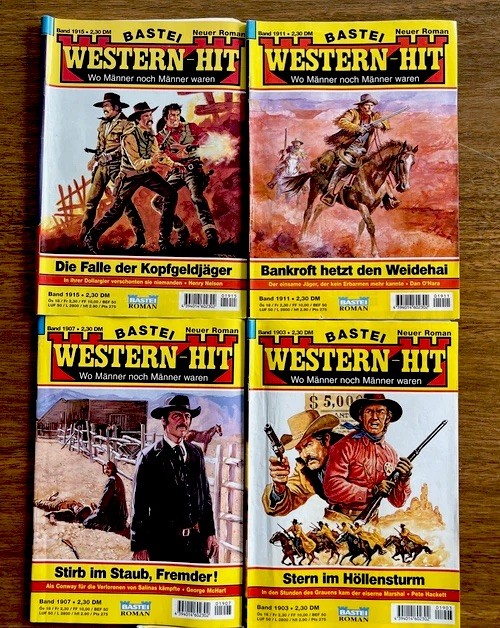 41 BASTEI Western-Bestseller Misc Pulp Fiction German Booklets Books Vintage VG