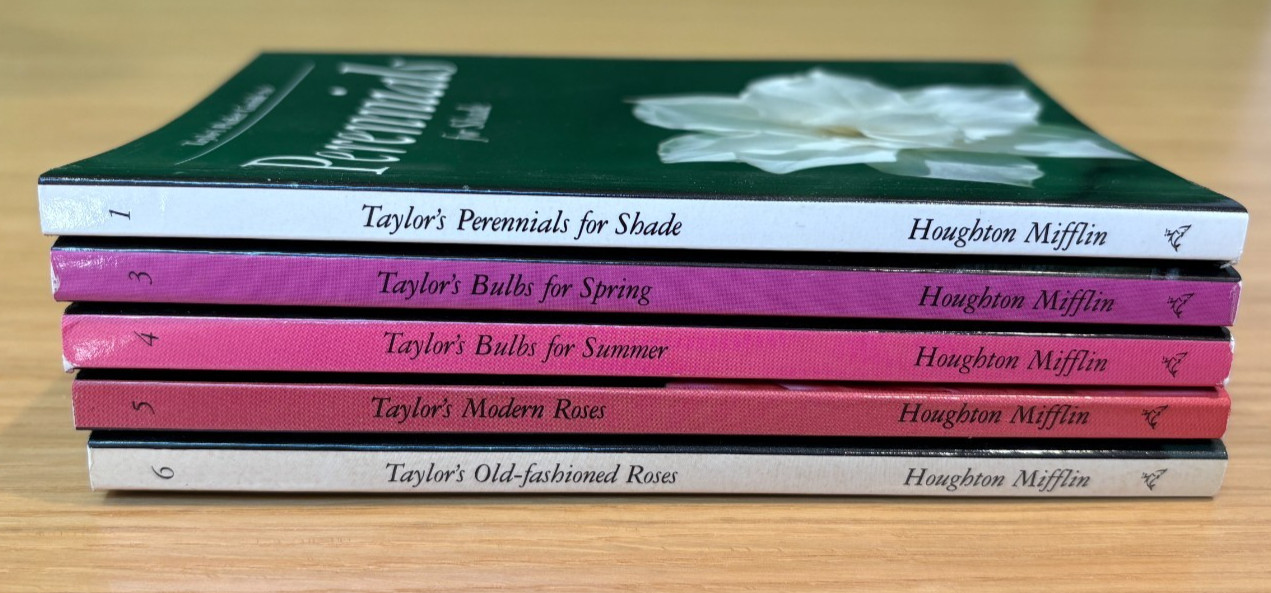 Set of 5 Taylor’s Pocket Guides: Perennials Bulbs Spr/Sum Modern Roses Old Roses
