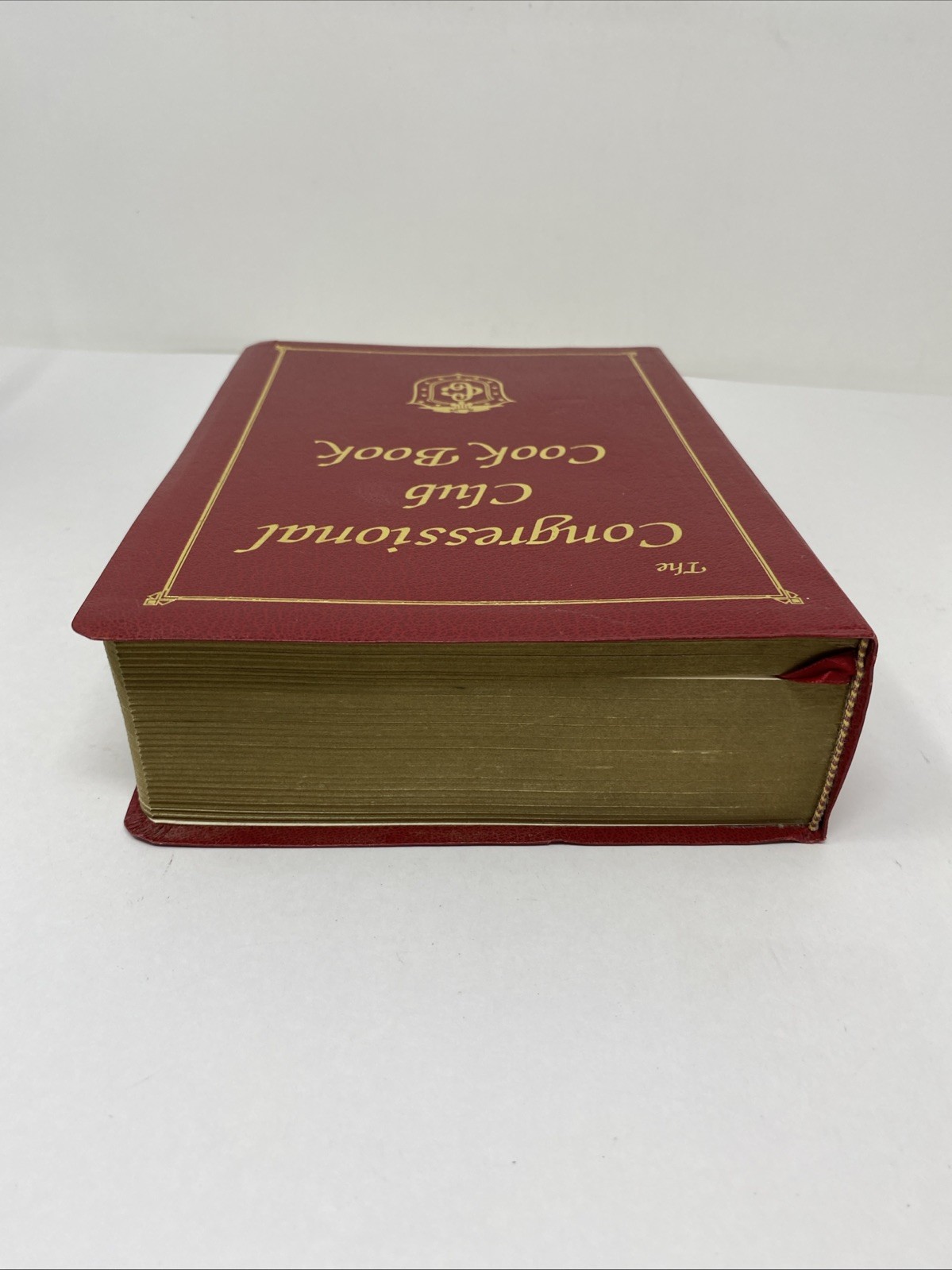 The Congressional Club Cook Book 1993 Red Faux Leather Cookbook