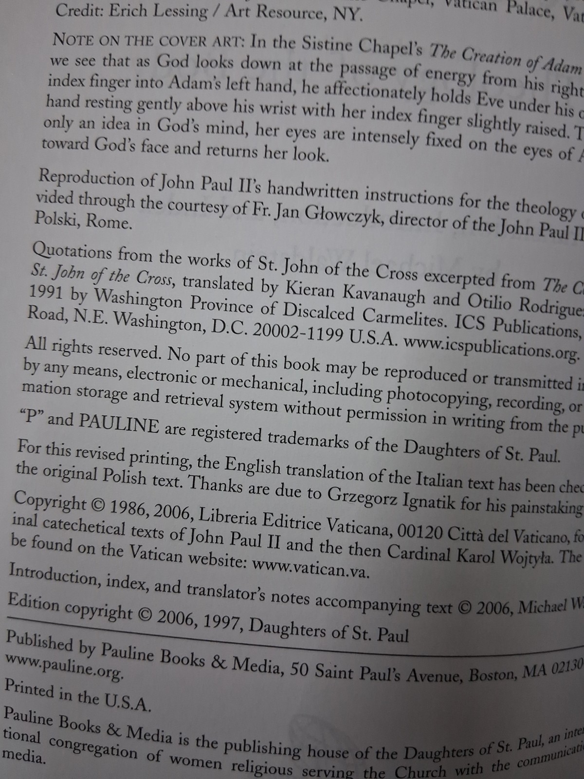 Man and Woman He Created Them : A Theology of the Body by Pope John Paul II