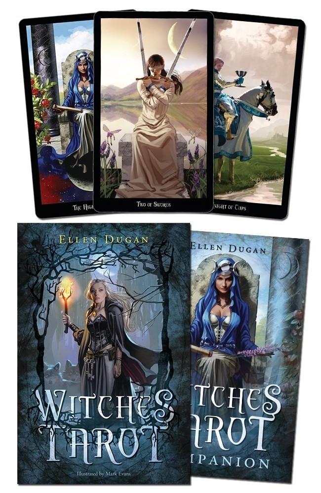 Witches Tarot by Ellen Dugan and Mark Evans Pagan Wiccan Altar 2012 Flash Cards