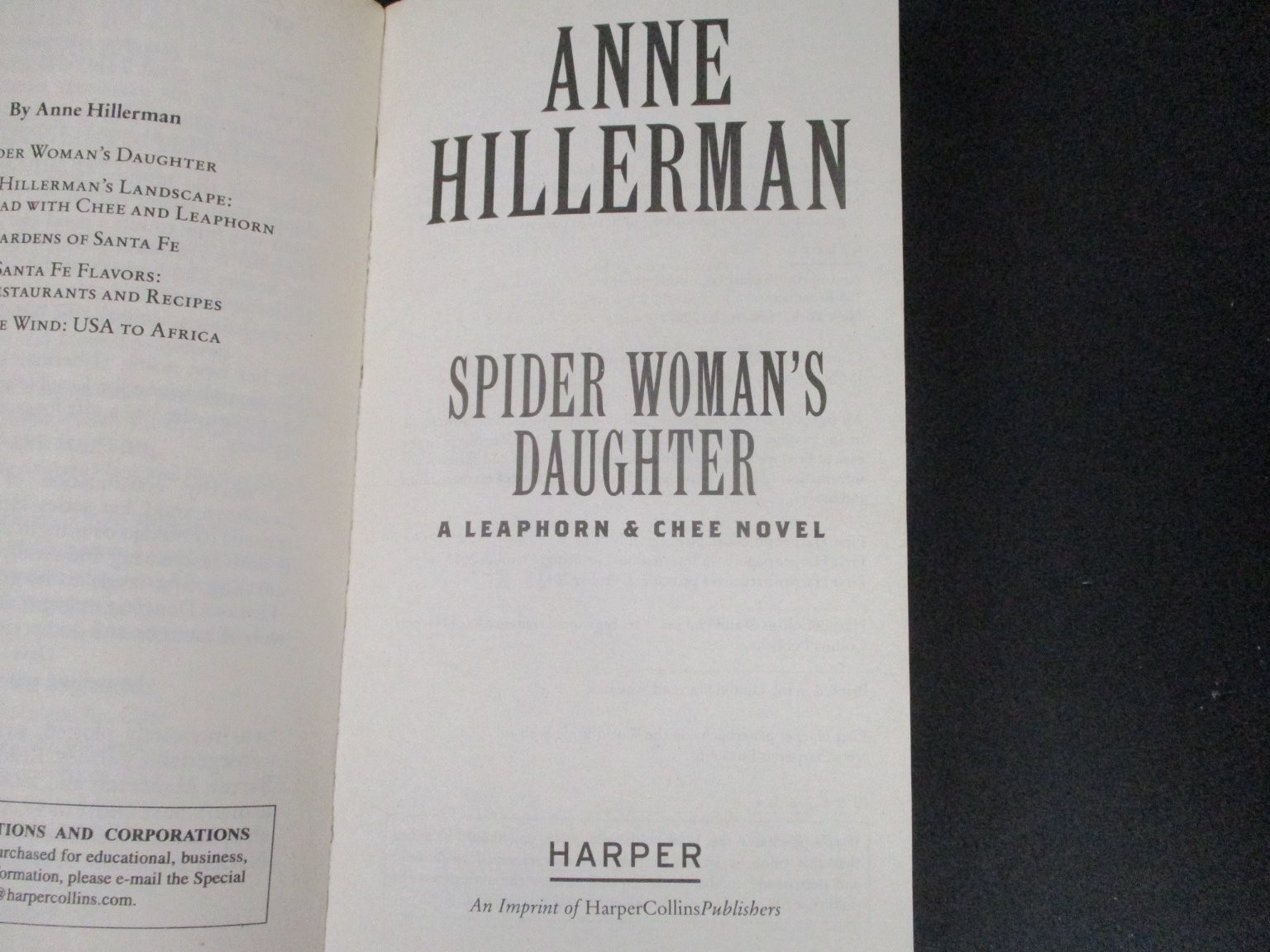 Spider Woman’s Daughter Anne Hillerman 2014 Paperback Mystery HarperCollins PB