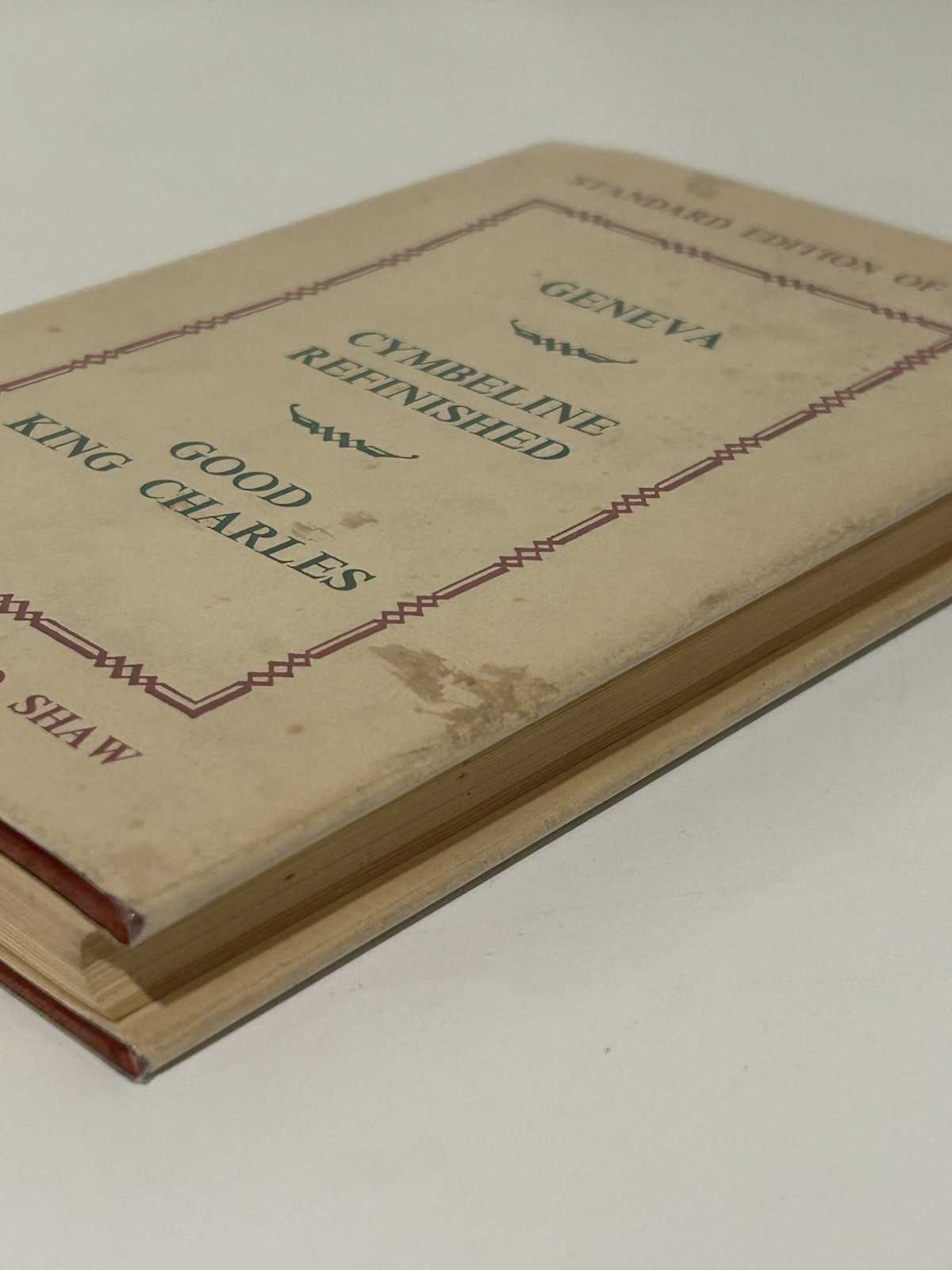 GEORGE BERNARD SHAW PLAYS: GENEVA, CYMBELINE, GOOD KING CHARLES / UK 1946 HCDJ