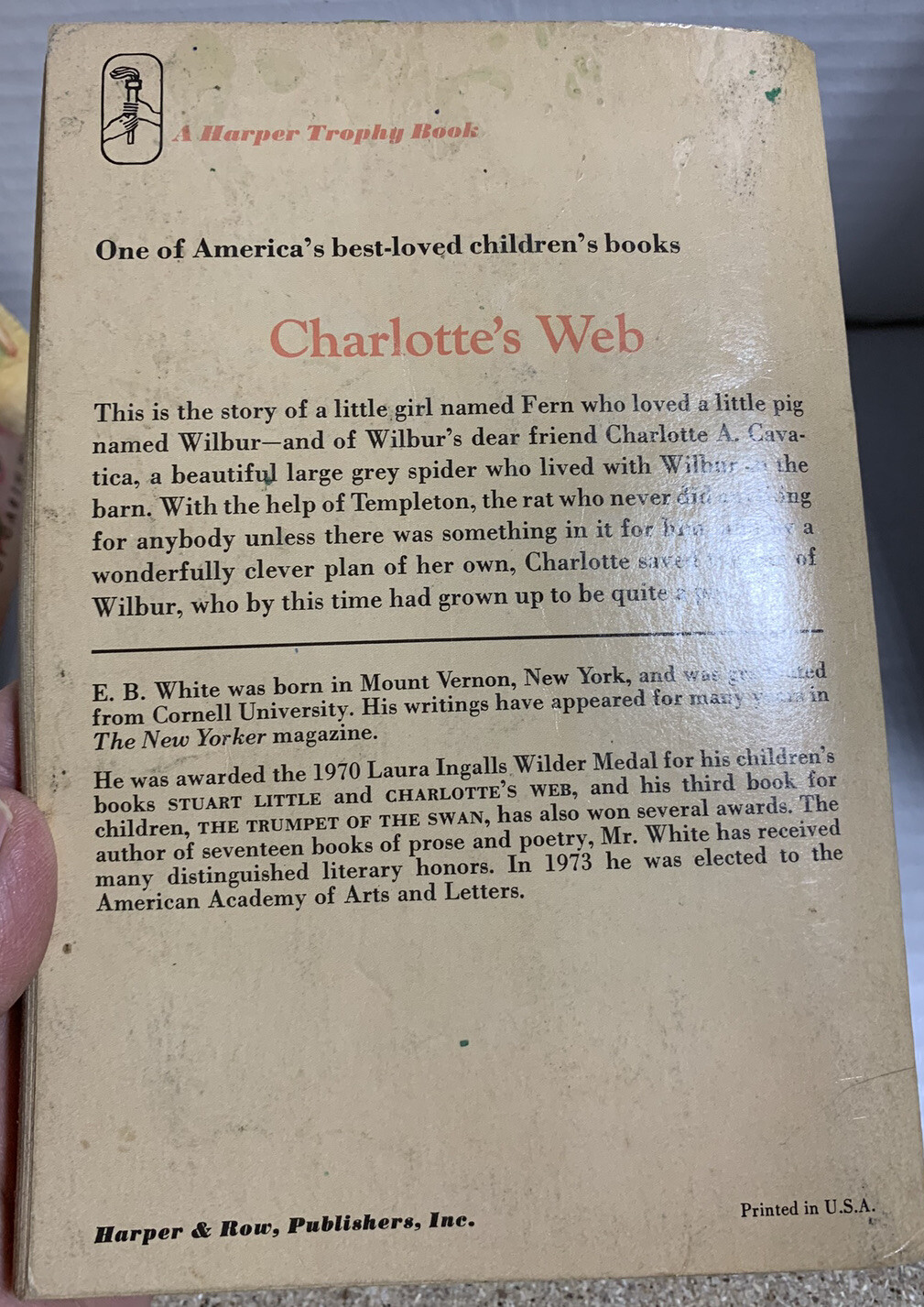 Vintage Traditional Children’s Books Charlotte’s Web, Wizard of Oz & Judy Blume