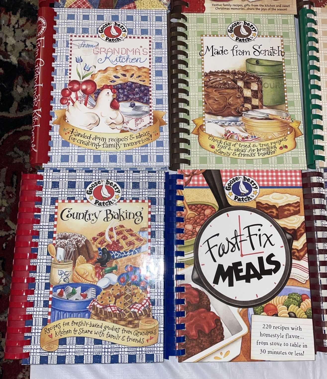 Huge Lot Of 16 Goose Berry Patch Spiral Bound Variety Cookbooks EUC