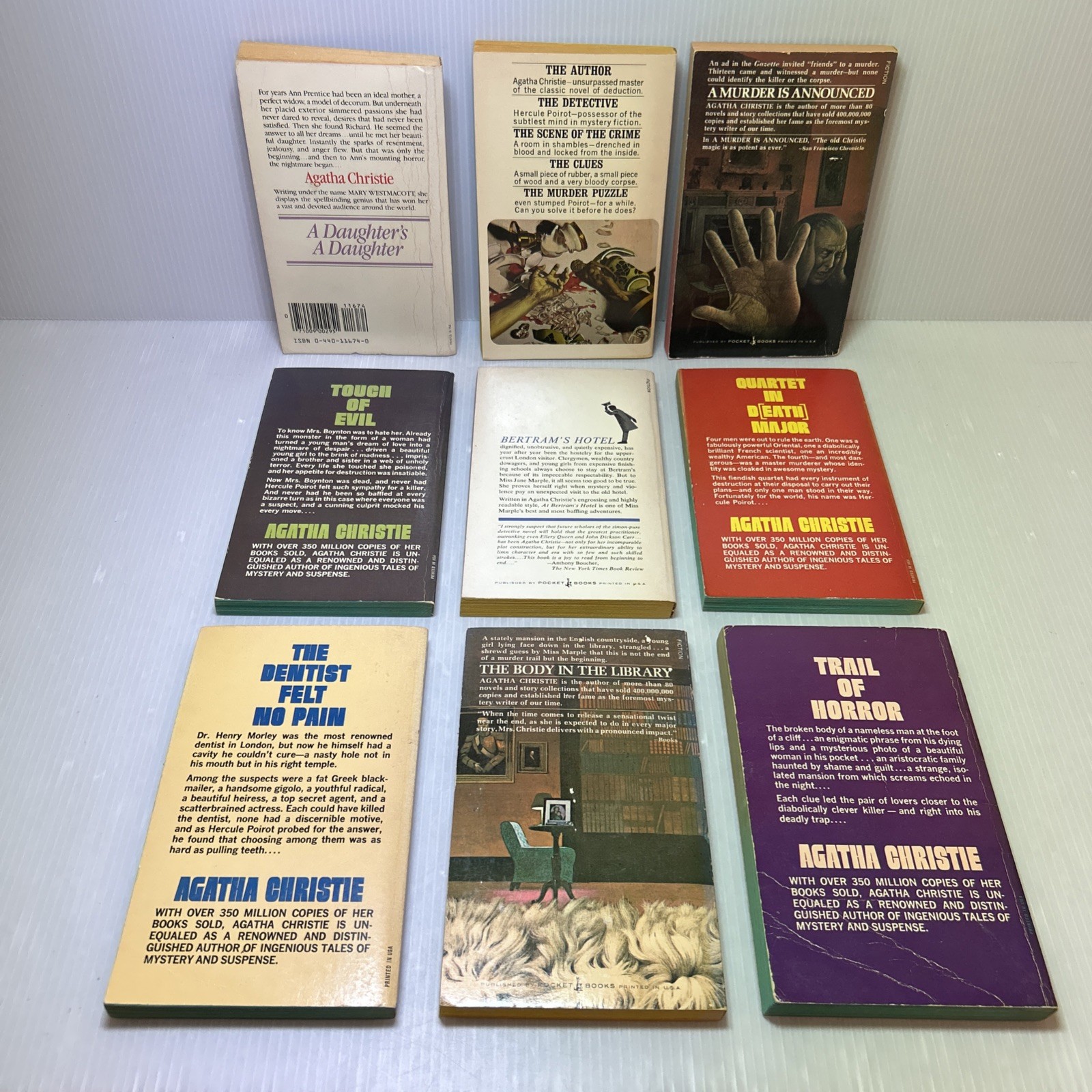 Vintage Agatha Christie Mystery Paperback Lot Of 48 (1960s-1980s) Pocket, Dell