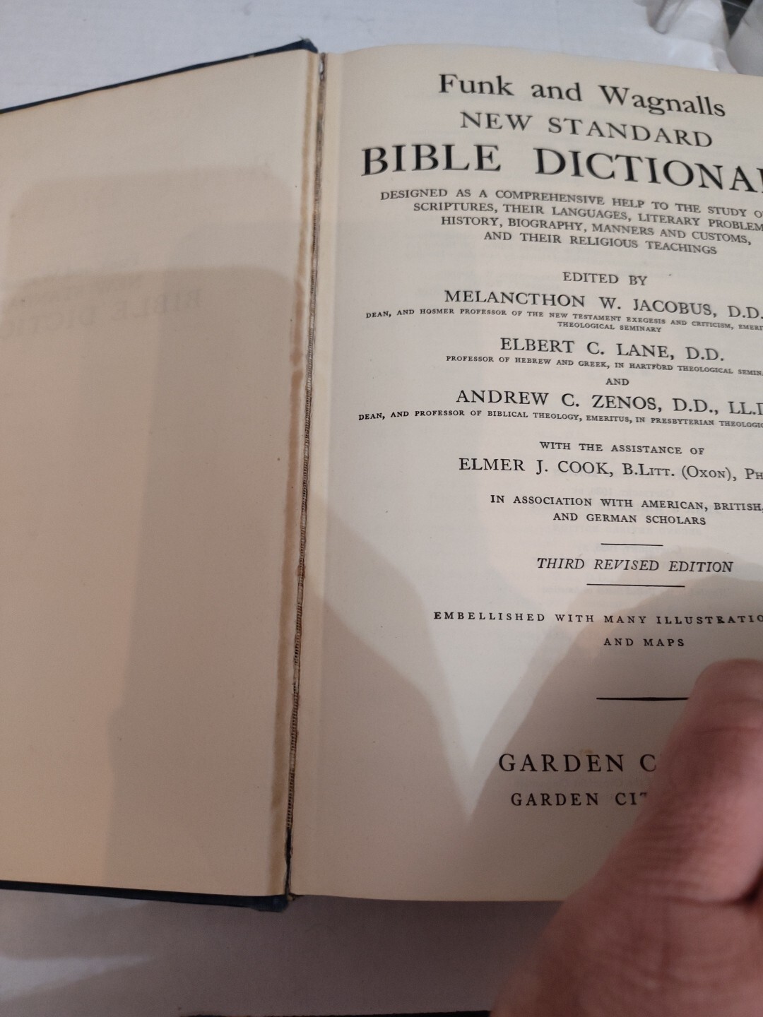 1936 Funk and Wagnalls New Standard Bible Dictionary Book Third Revised Edition