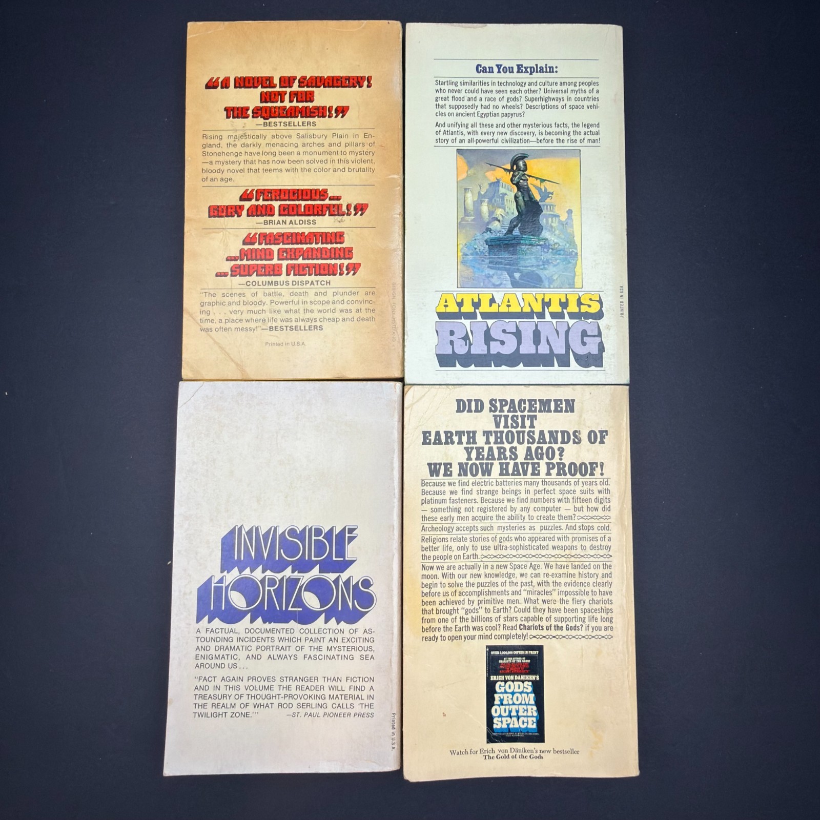 Vintage Book Lot 18 Occult Supernatural Atlantis UFOs Psychic New Age Prophecy