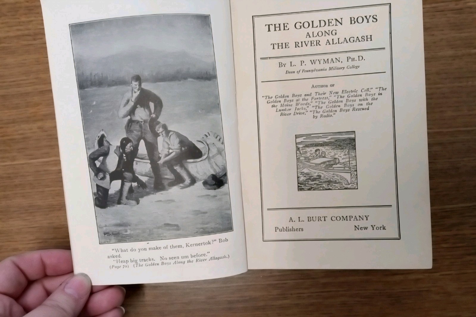 Golden Boys Along the River Allagash by L. P. (Levi Parker) Wyman and Phil