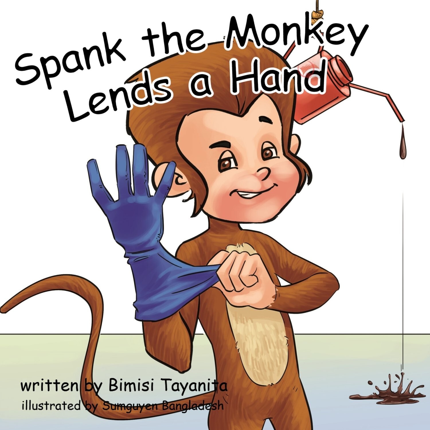 Spank the Monkey Lends a Hand HARD COVER–Physical Book