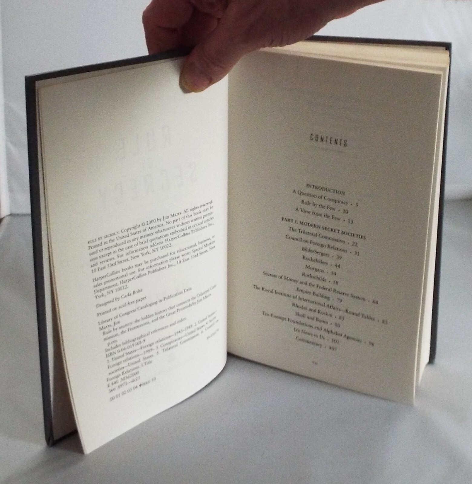 Rule by Secrecy Jim Marrs SIGNED Hardback with Dust Jacket Very Good Condition