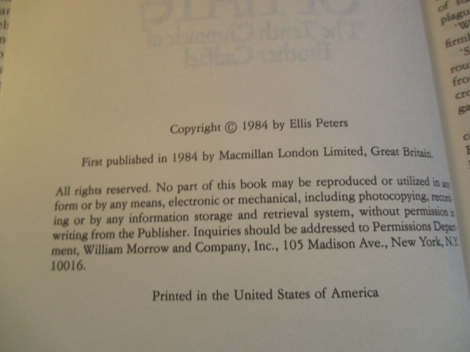 The Brother Cadfael Mystery The Pilgrim of Hate by Ellis Peters