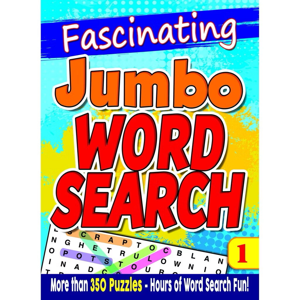 396 pages of Jumbo Word Searches for all Ages