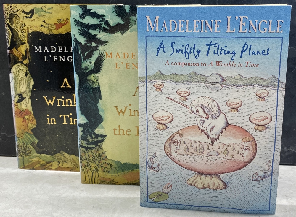 3 bk Lot, Madeleine L’Engle A Wrinkle in Time, Wind in the Door, Swiftly Tilting