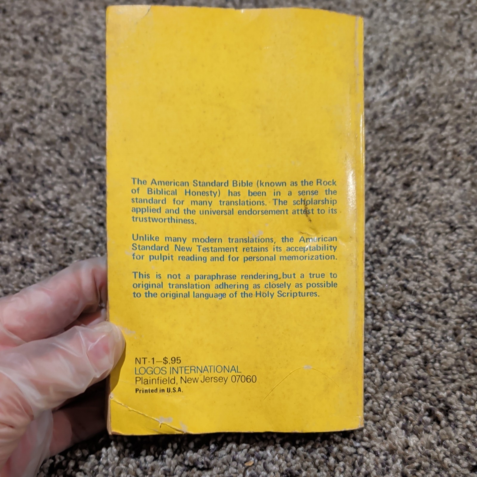 New Testament ASV Logos International Edition 1972 Religious Bible