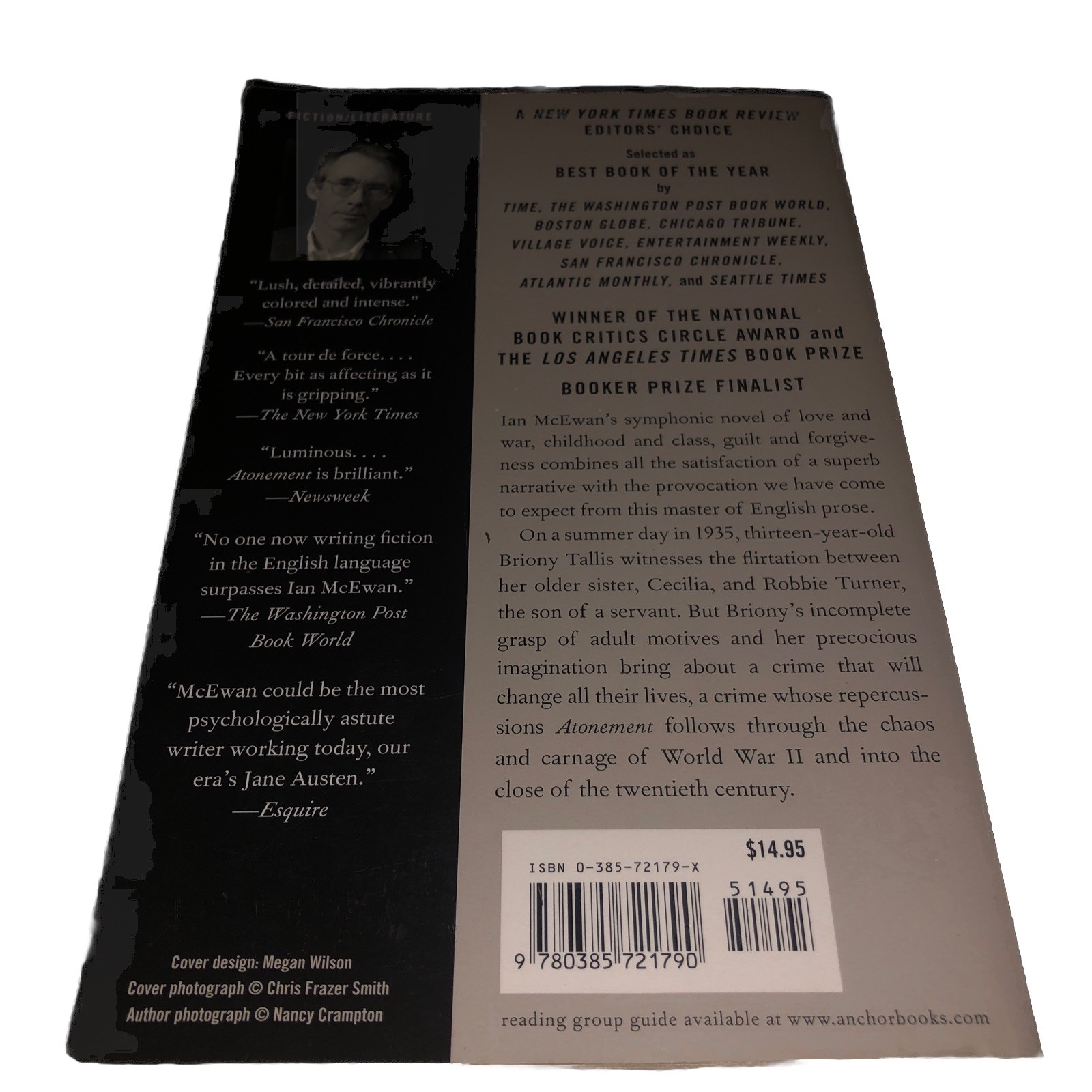 Atonement : A Novel by Ian McEwan (2003, Trade Paperback)