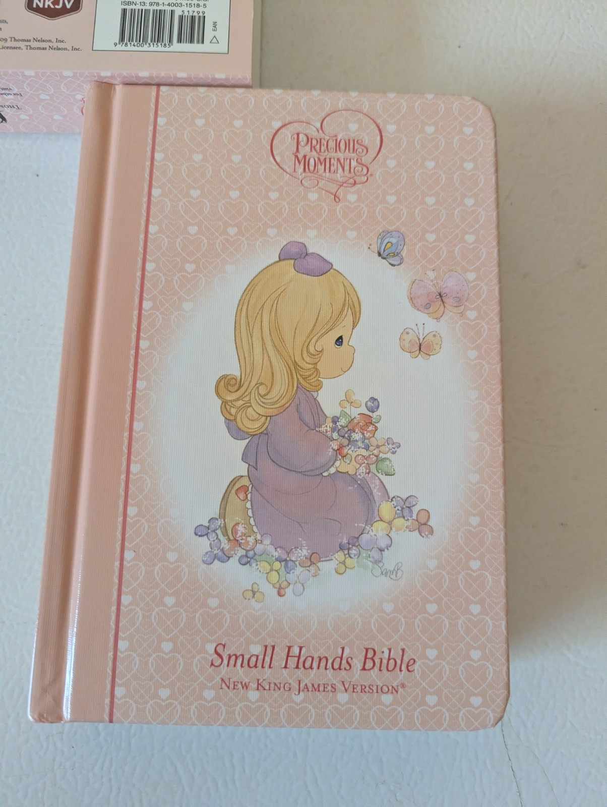 Precious Moments® Pink Small Hands Holy Bible NKJV Hardbound, Illustrated New
