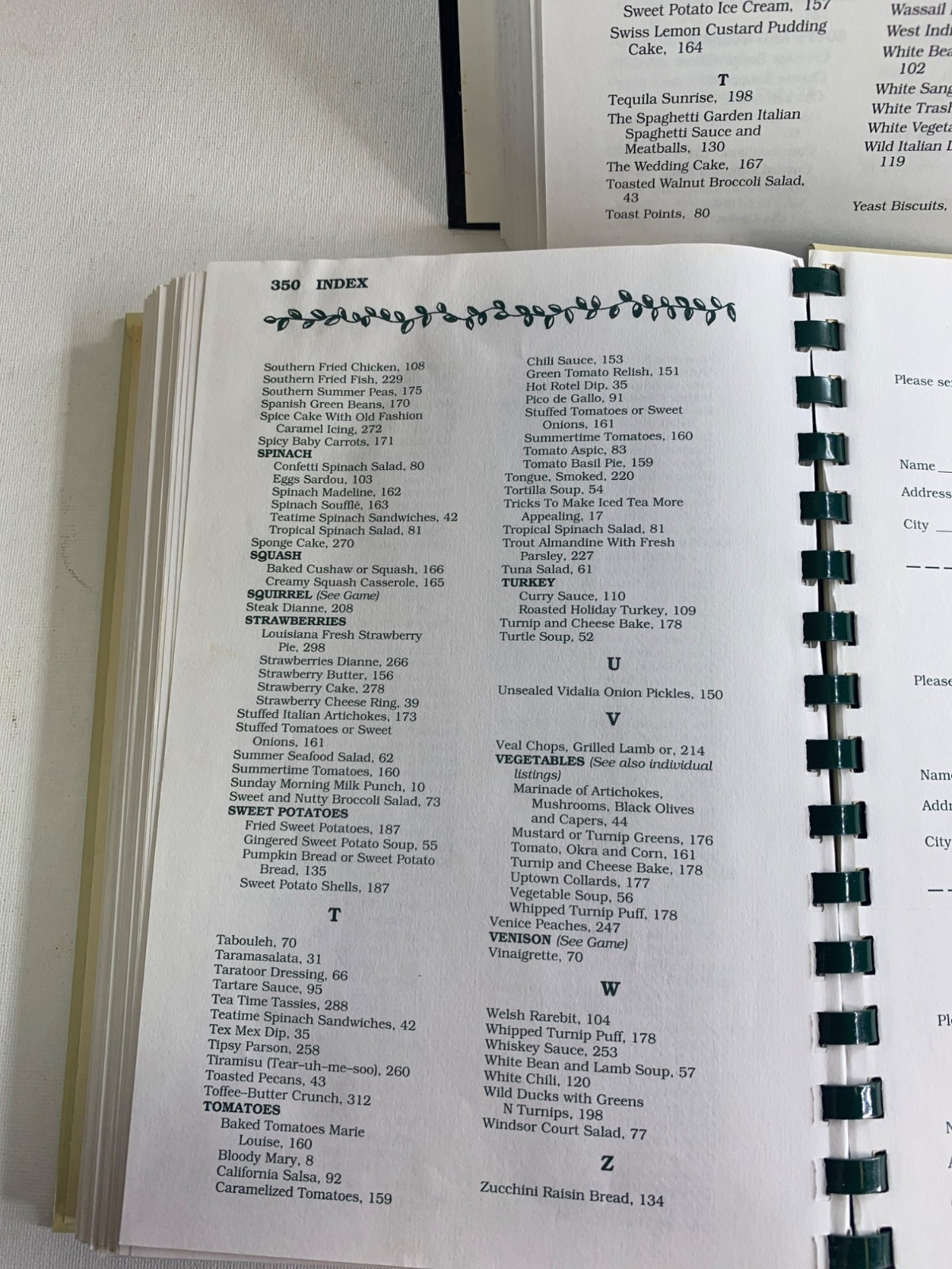 Cooking & Gardening With Dianne Cage & Dianne II Cook & Tell Spiral Bound Lot