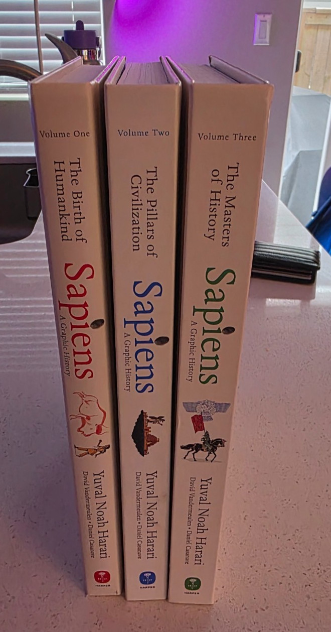 Sapiens A Graphic History, Volume 1+2+3 by Yuval Noah Harari, Hardcover