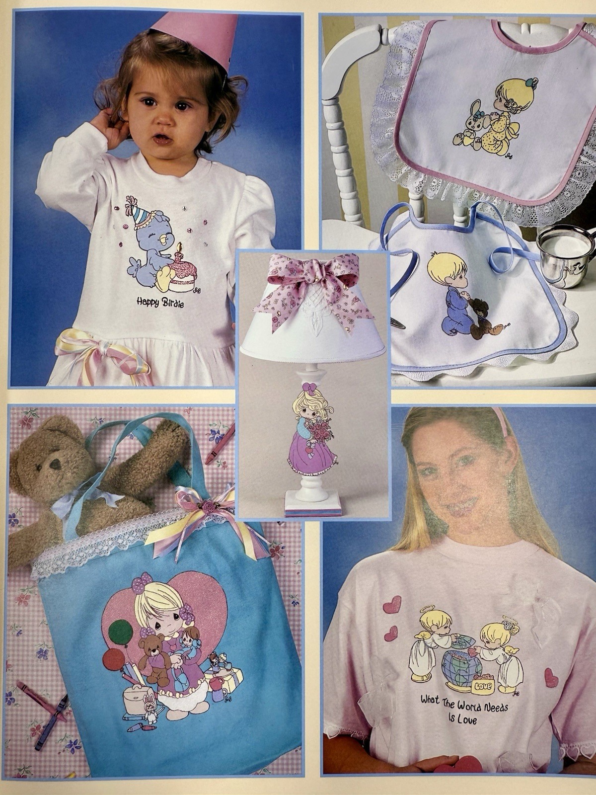 Precious Moments Iron-On Transfers Book 2 Leisure Arts 1996 Vintage Unused