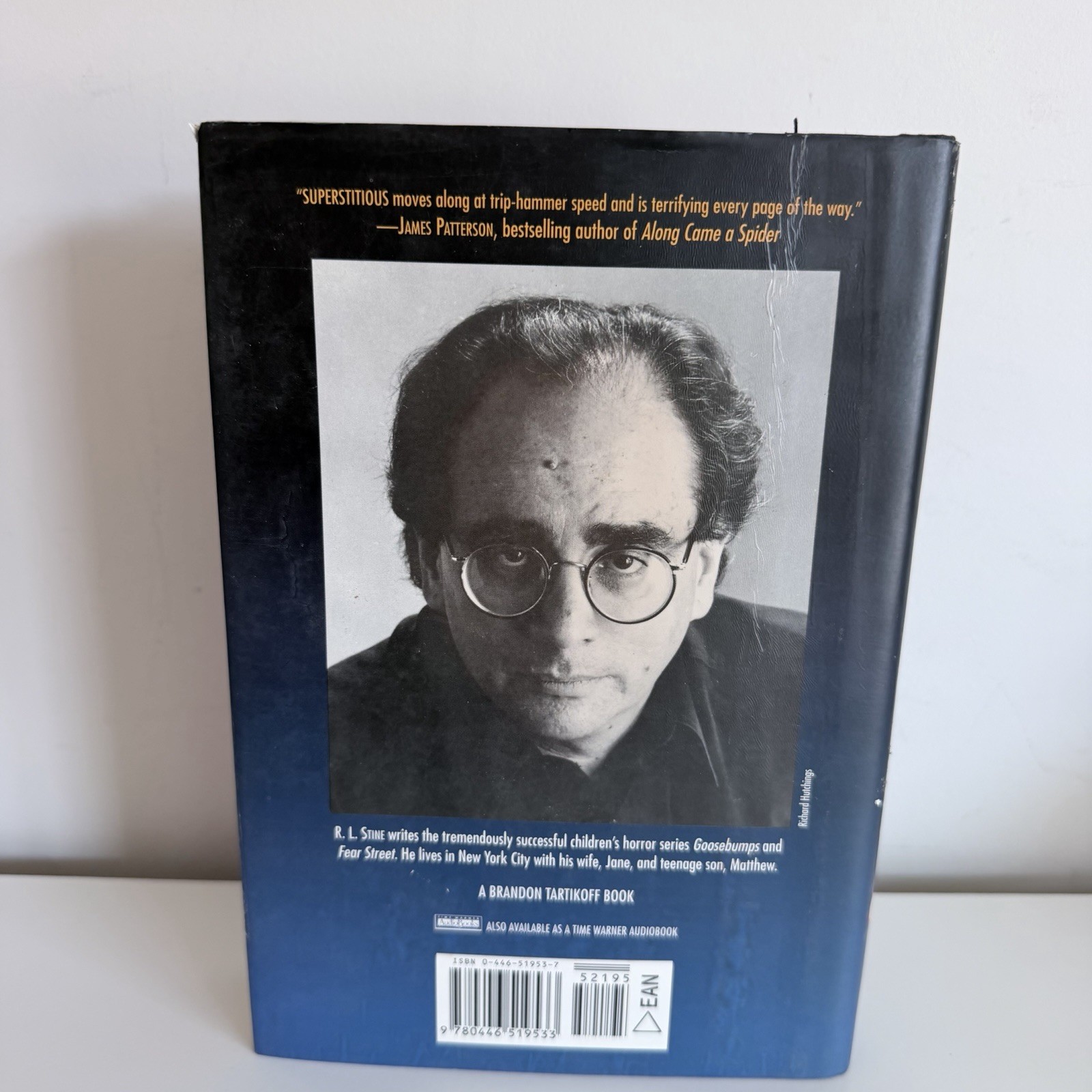 R. L. Stine Superstitious HC 1st Printing DJ Warner Books 1995