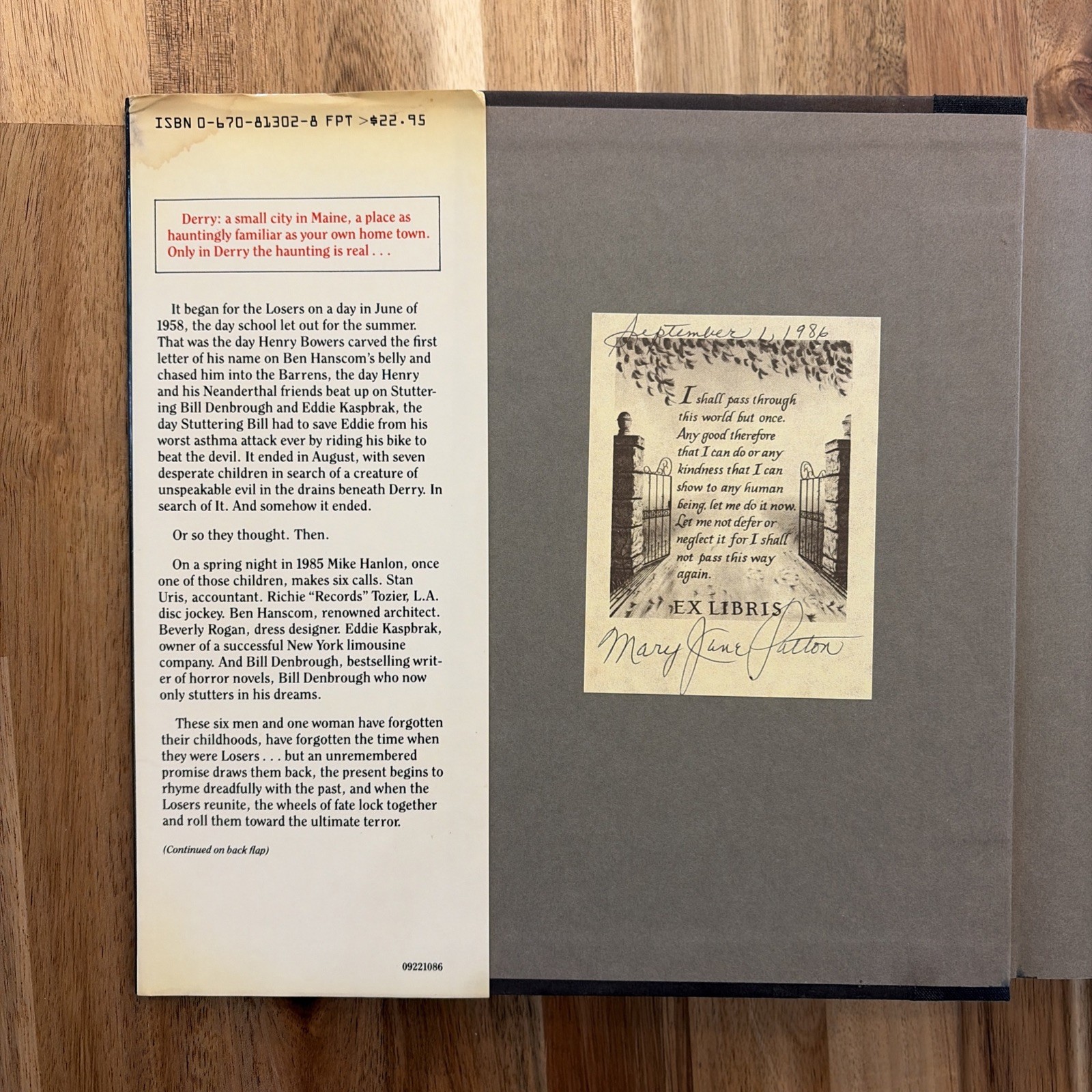 IT Stephen King Viking True 1st Edition/1st Printing