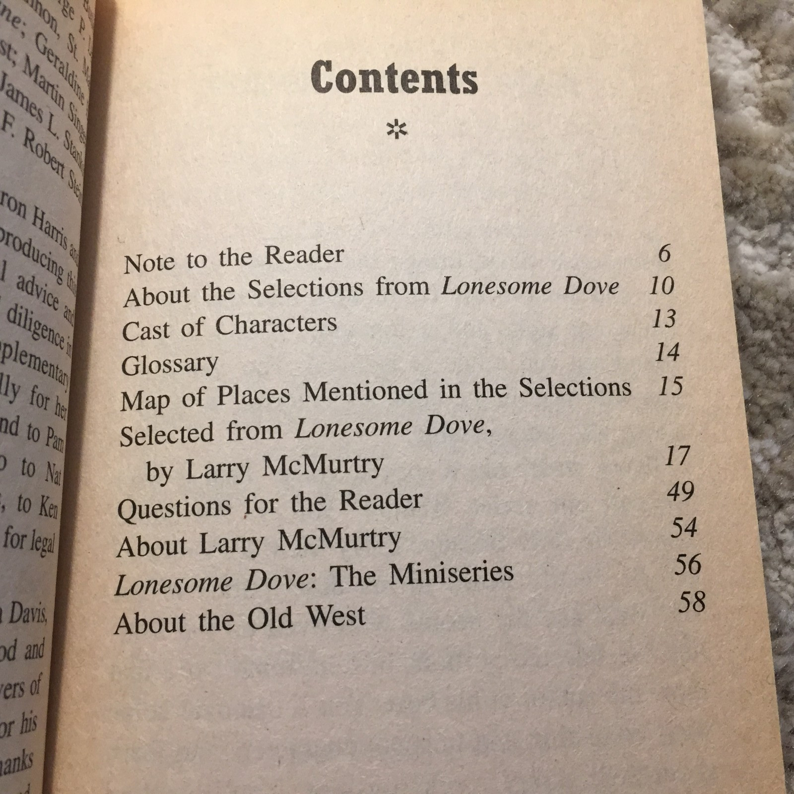 Selected From Lonesome Dove Larry McMurtry 1992 Literacy Volunteers Of New York