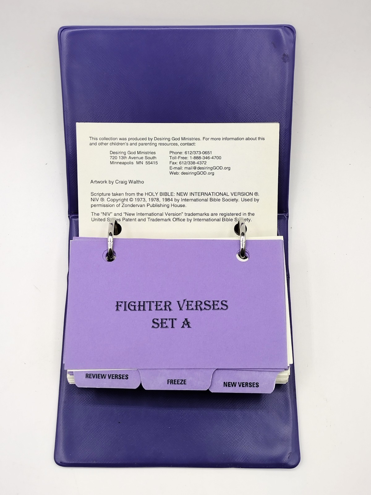 Fighter Verses Bible Verse Memorization Cards, Desiring God Ministries, 1984 NIV