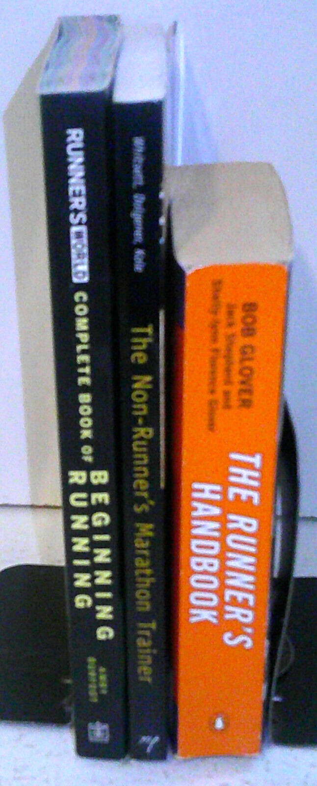3 Books The Runner’s Handbook Bob Glover Non-Runner’s Marathon Trainer Beginning