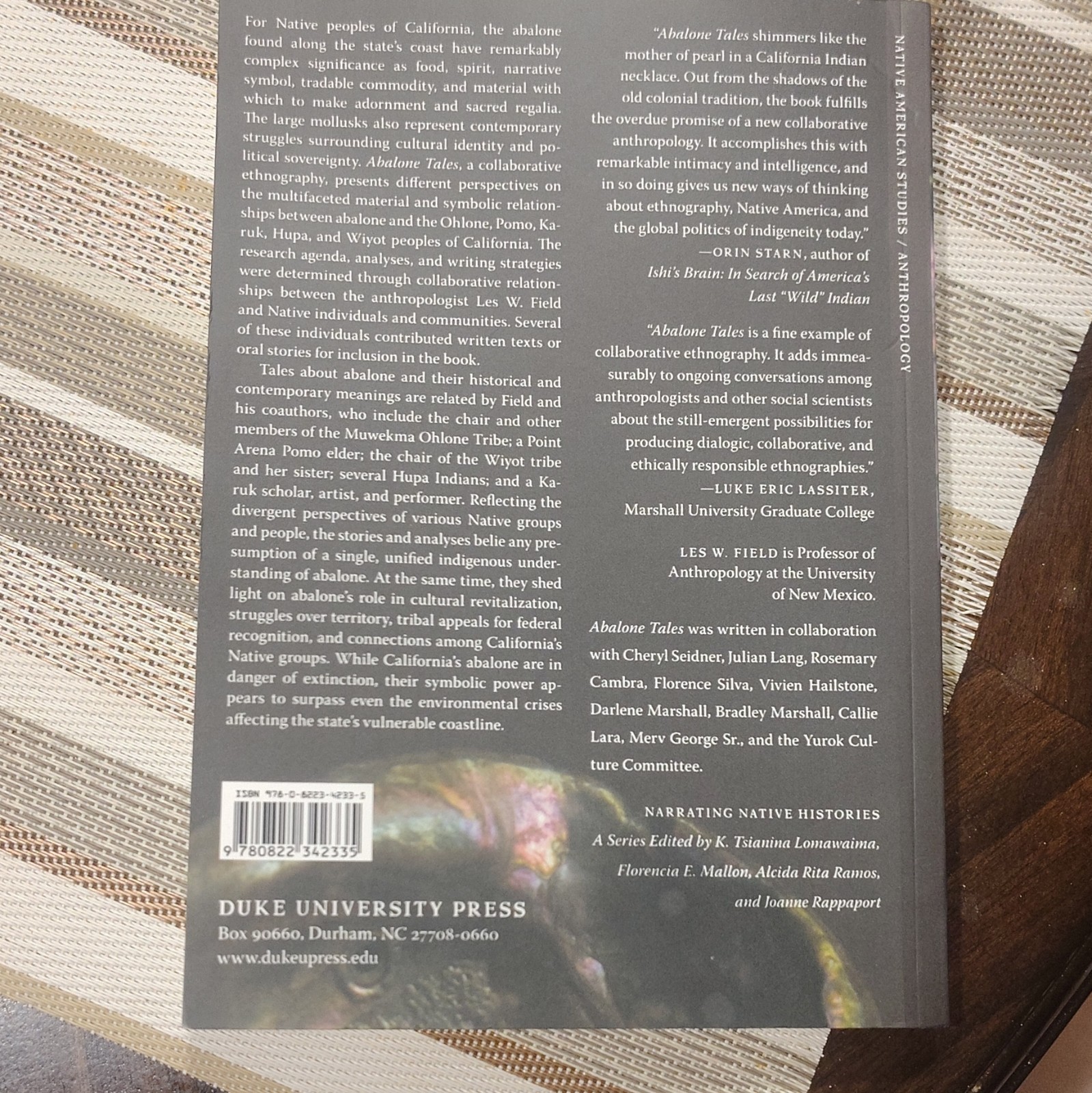 Duke University Press Abalone Tales Les W. Field Paperback 2018 Ethnography