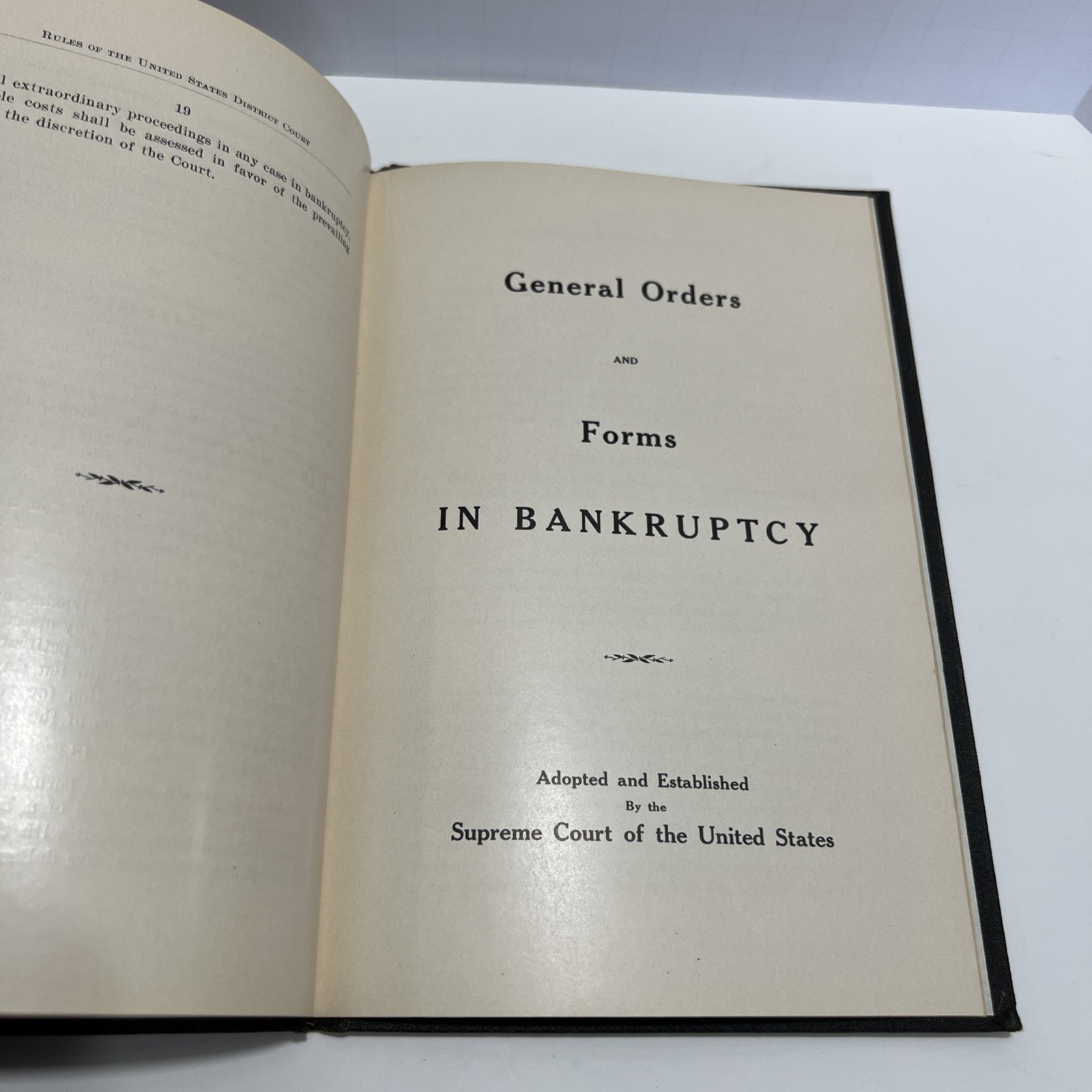 Antique Law Book: Rules of the of the United States District of South Dakota1914