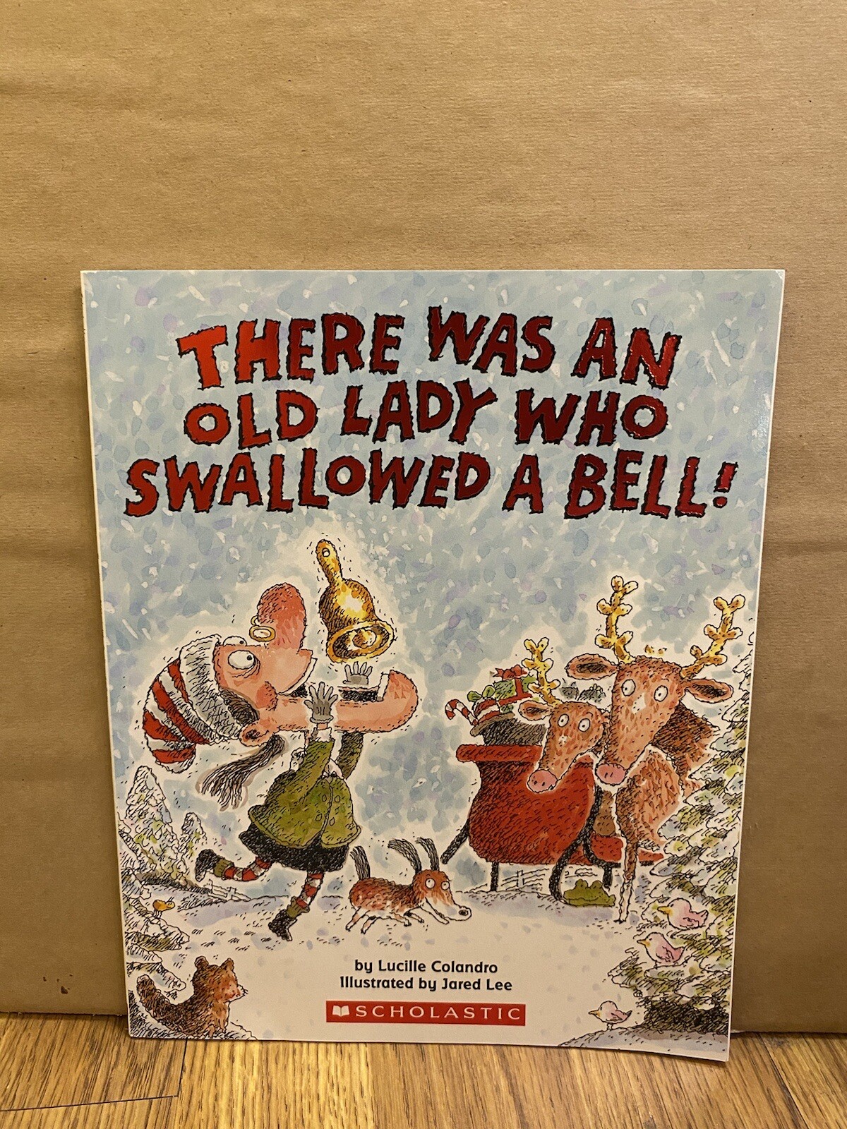 Vintage 4 Kids Christmas Themed Picture Books Bundle. There Was An Old Lady.