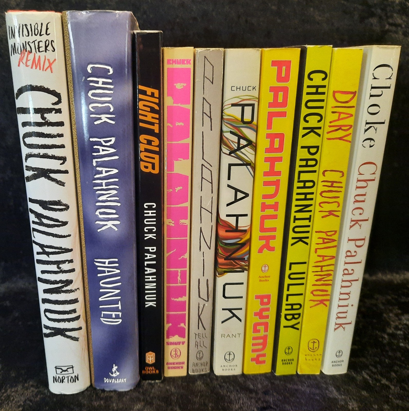 Chuck Palahniuk 10 Book Lot Fight Club Diary Choke Snuff Pygmy Lullaby Haunted +
