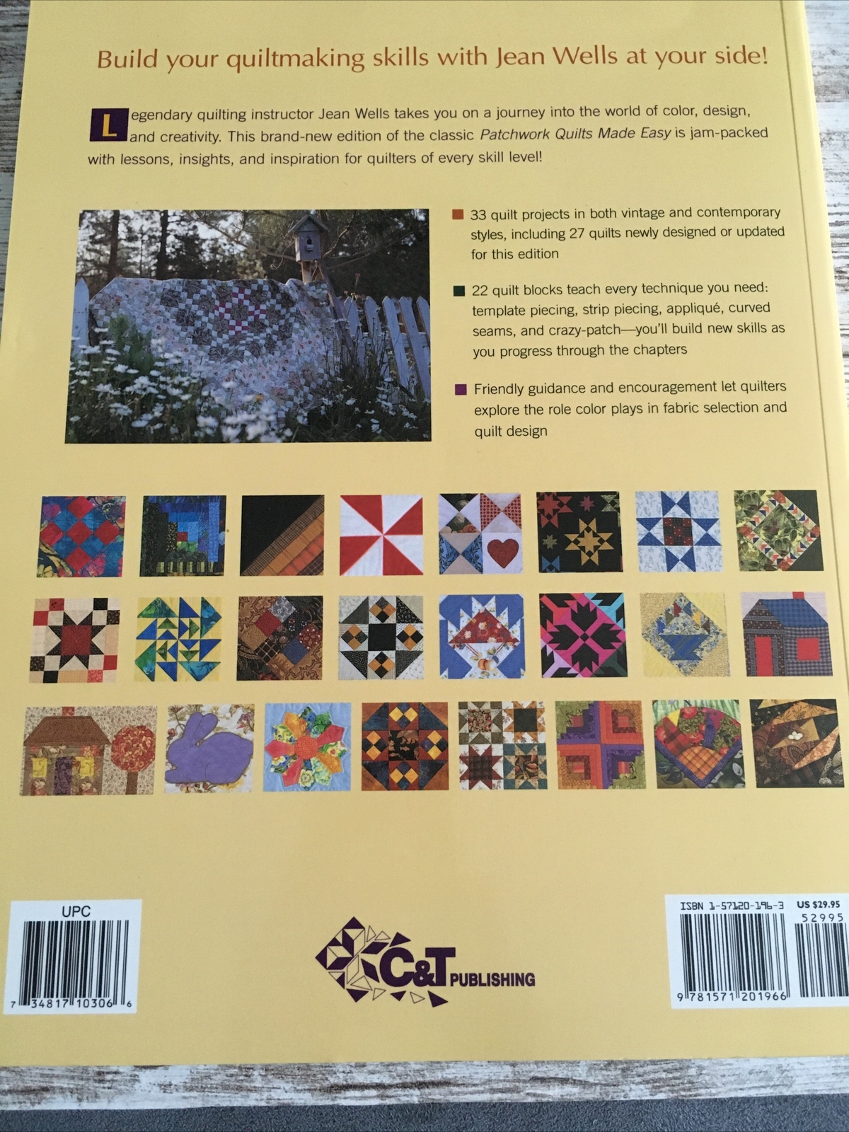 Patchwork Quilts Made Easy Jean Wells Revised 2nd Ed (Trade Paperback, 2003)