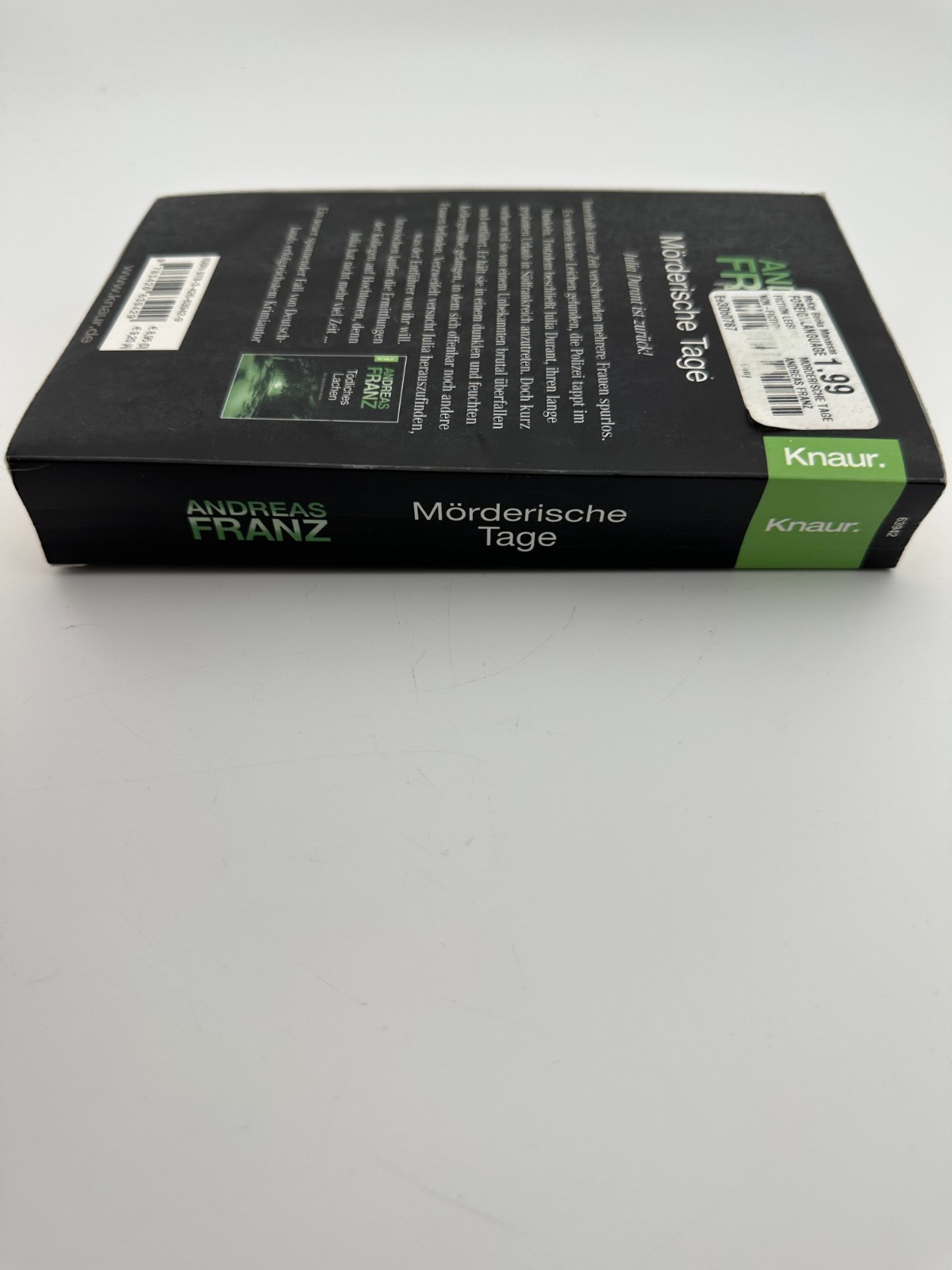 Andreas Franz Mörderische Tage Knaur Taschenbuch German