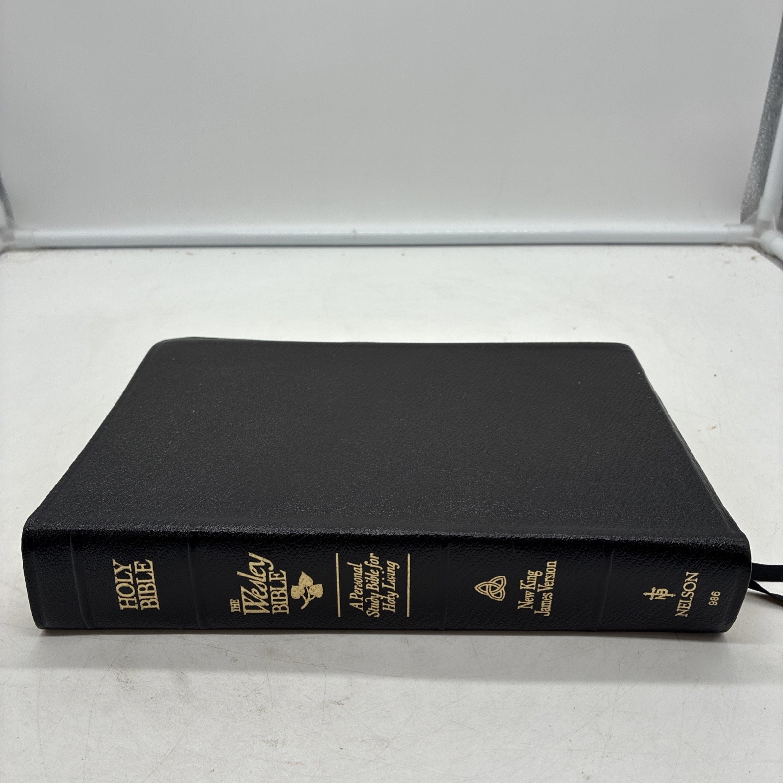Rare! Nelson 1990 The Wesley Bible NKJV Personal Study Bible Genuine Leather 986