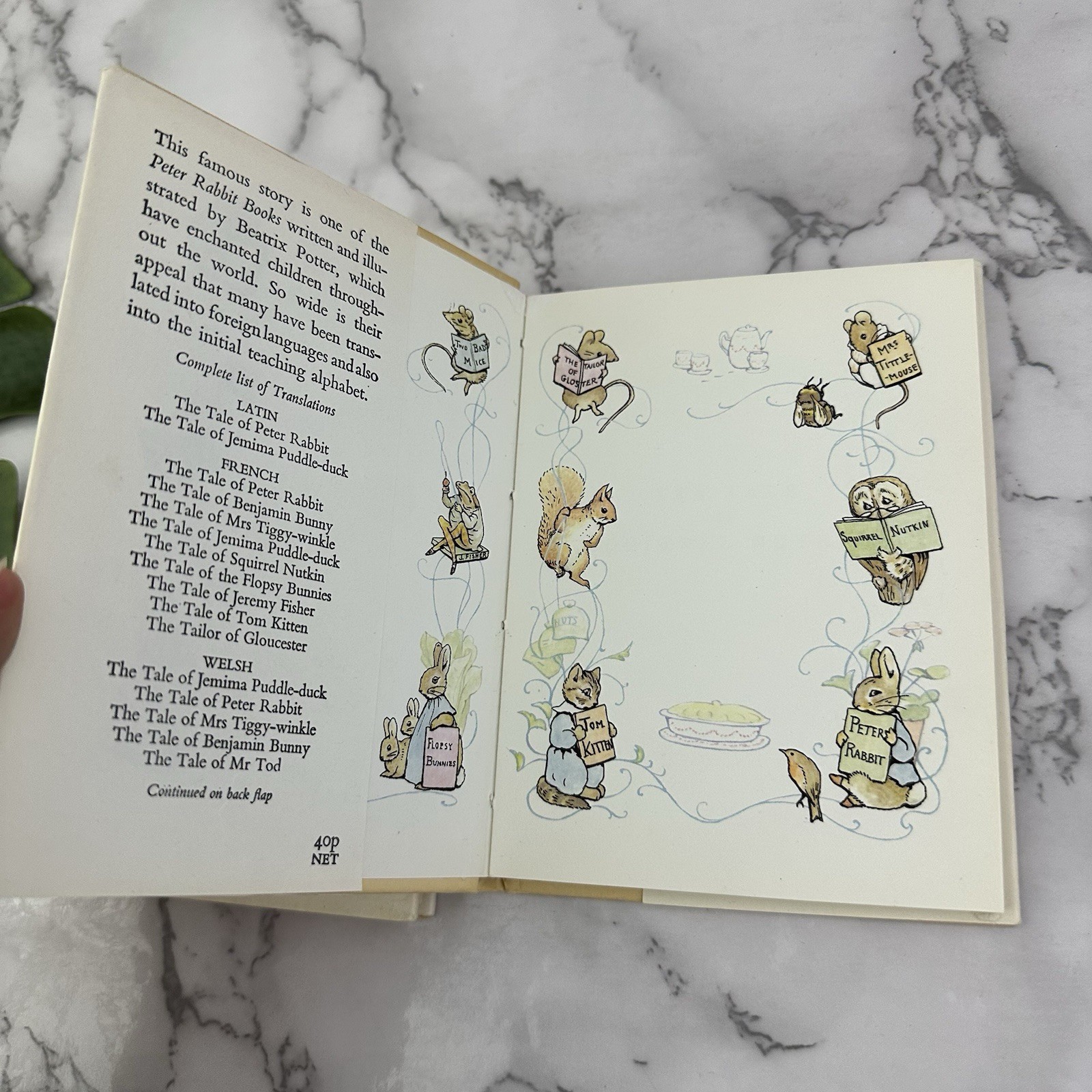 Beatrix Potter Vintage Hardcover Book Lot of 2 F Warne Co Tailor Squirrel Nutkin