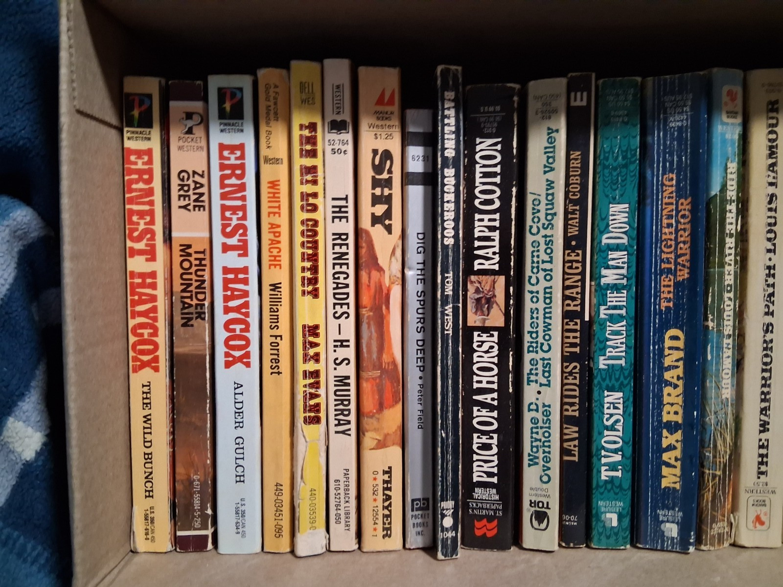 Western Book Lot (21) Zane Greg Ray Hogan Vintage BOX A