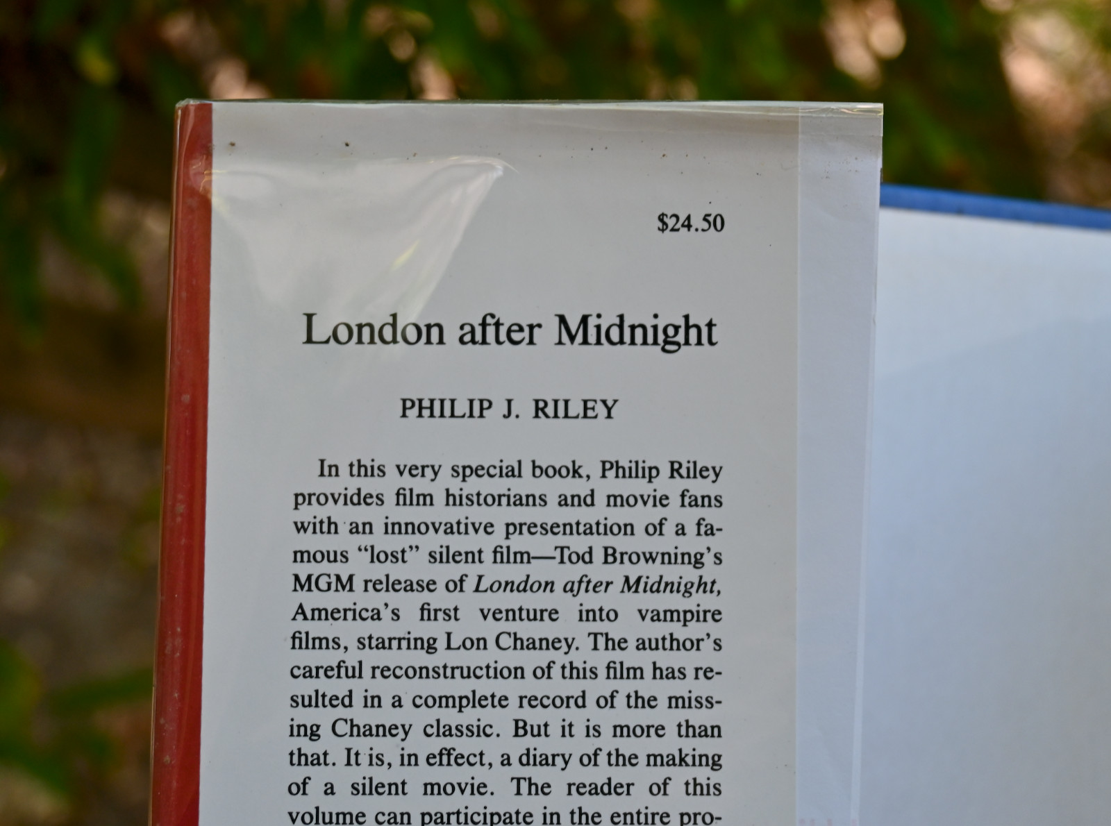 London after Midnight Signed by: Philip J Riley Hardback: 1985 First Edition