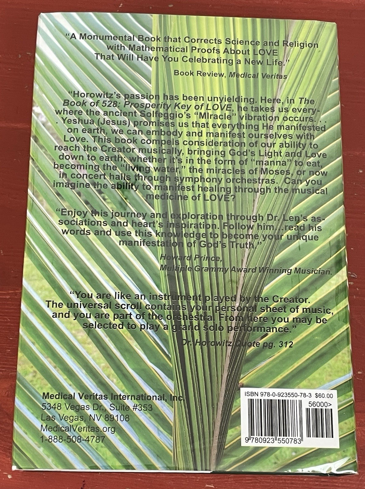 The Book of 528 Prosperity Key of Love by Dr. Leonard G. Horowitz HC 1st Ed 2011