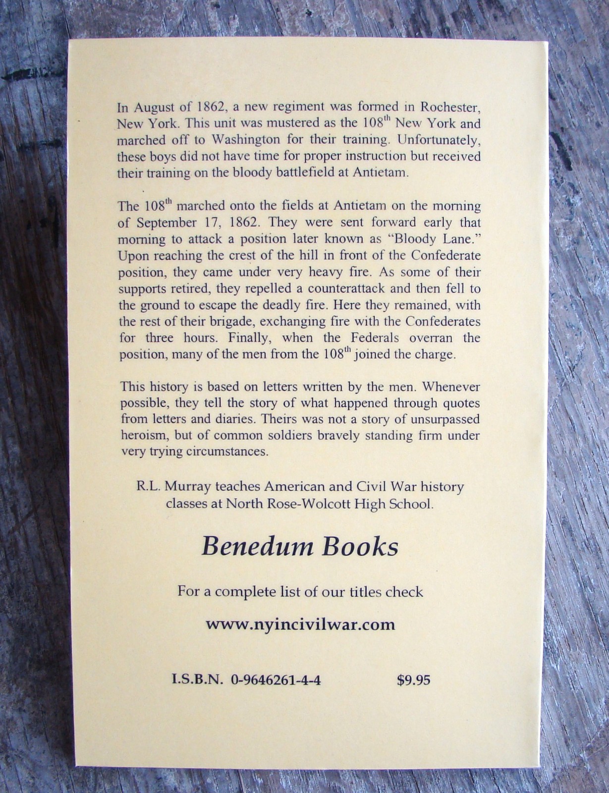 Before The Appointed Time ~2001 PB~ Murray SIGNED Antietam Civil War 108th NY