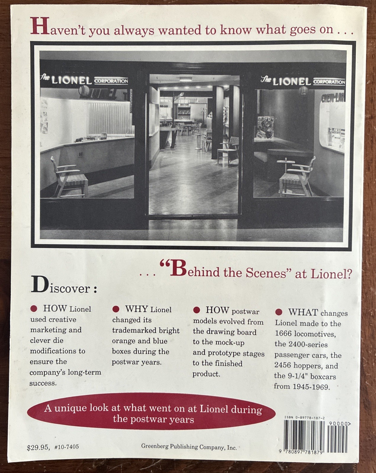 Greenberg’s Guide to Lionel Trains, 1945-1969 Vol. II Behind the Scenes