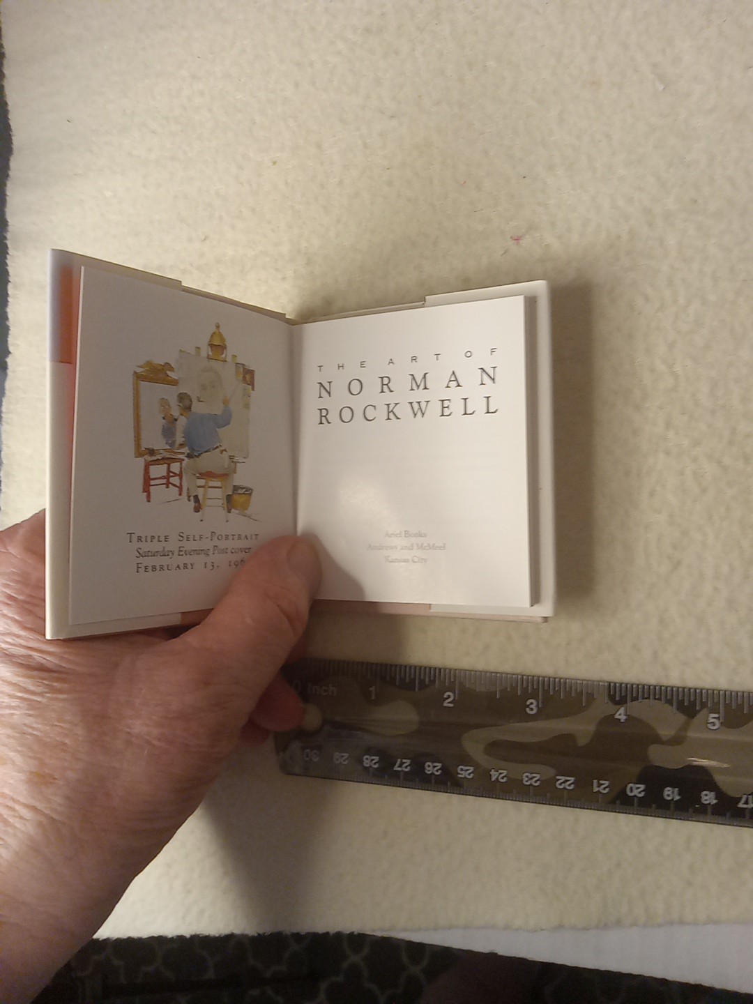 The Art of norman Rockwell, mini book, 4×3.5 in