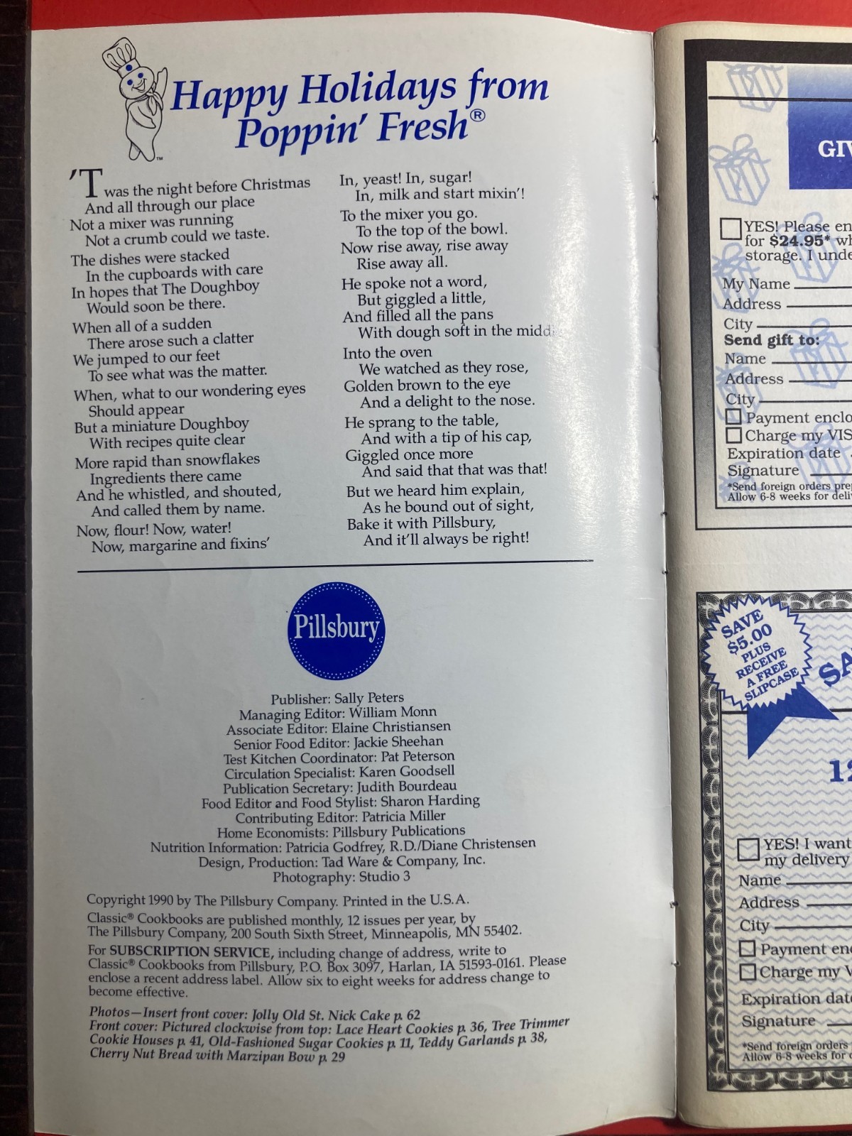 PILLSBURY HOLIDAY BAKING RECIPES COOKBOOK 96 PAGES 2000 COOKIES SPRITZ CHRISTMAS