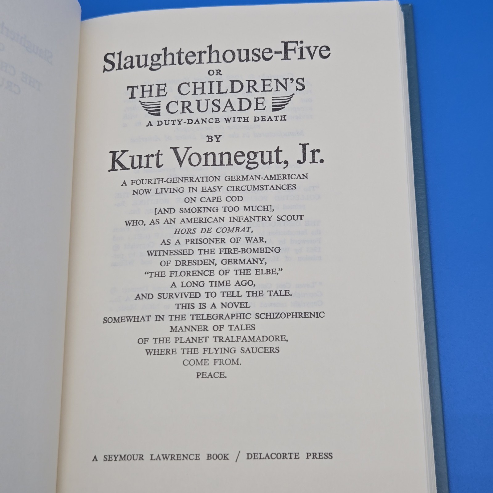 Kurt Vonnegut Jr Lot 3 Delacorte Hardcover Books Slaughterhouse Sirens Breakfast