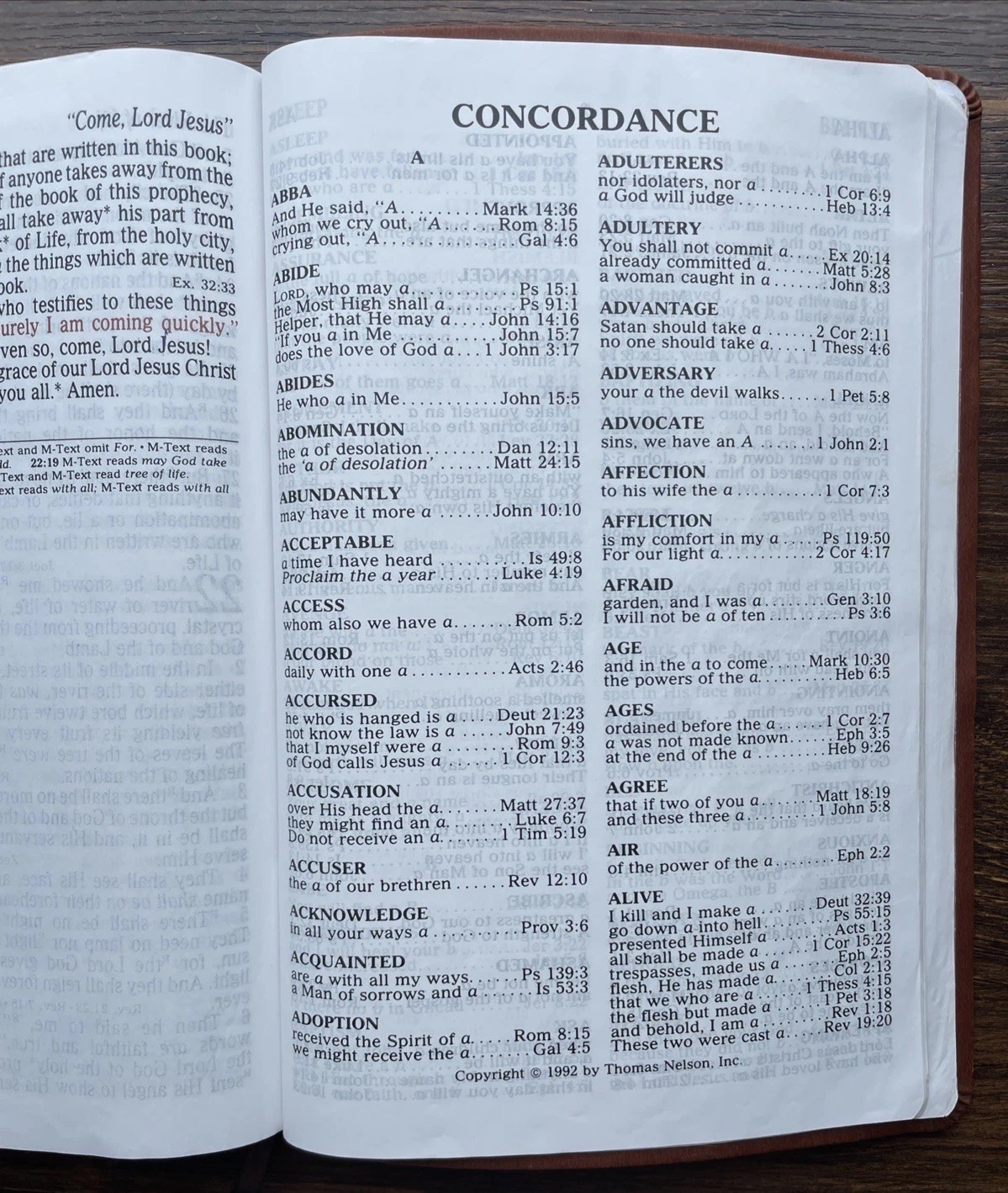 NKJV Holy Bible Super Giant Print Reference Edition Red Letter Leather Worn