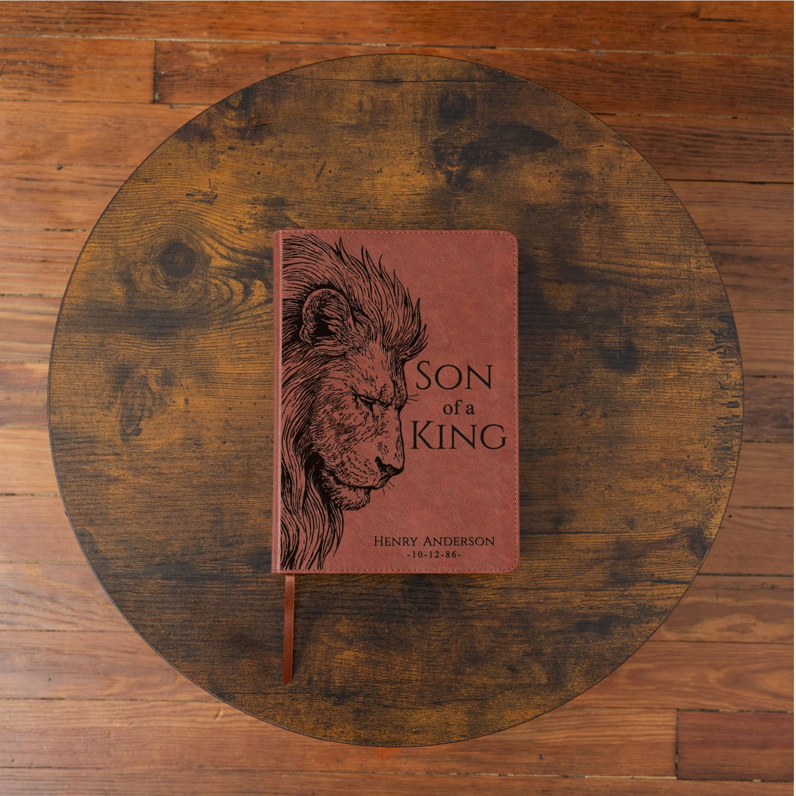 Personalized ESV Men’s Study Bible, Son of a King Lion Design, Name Engraved