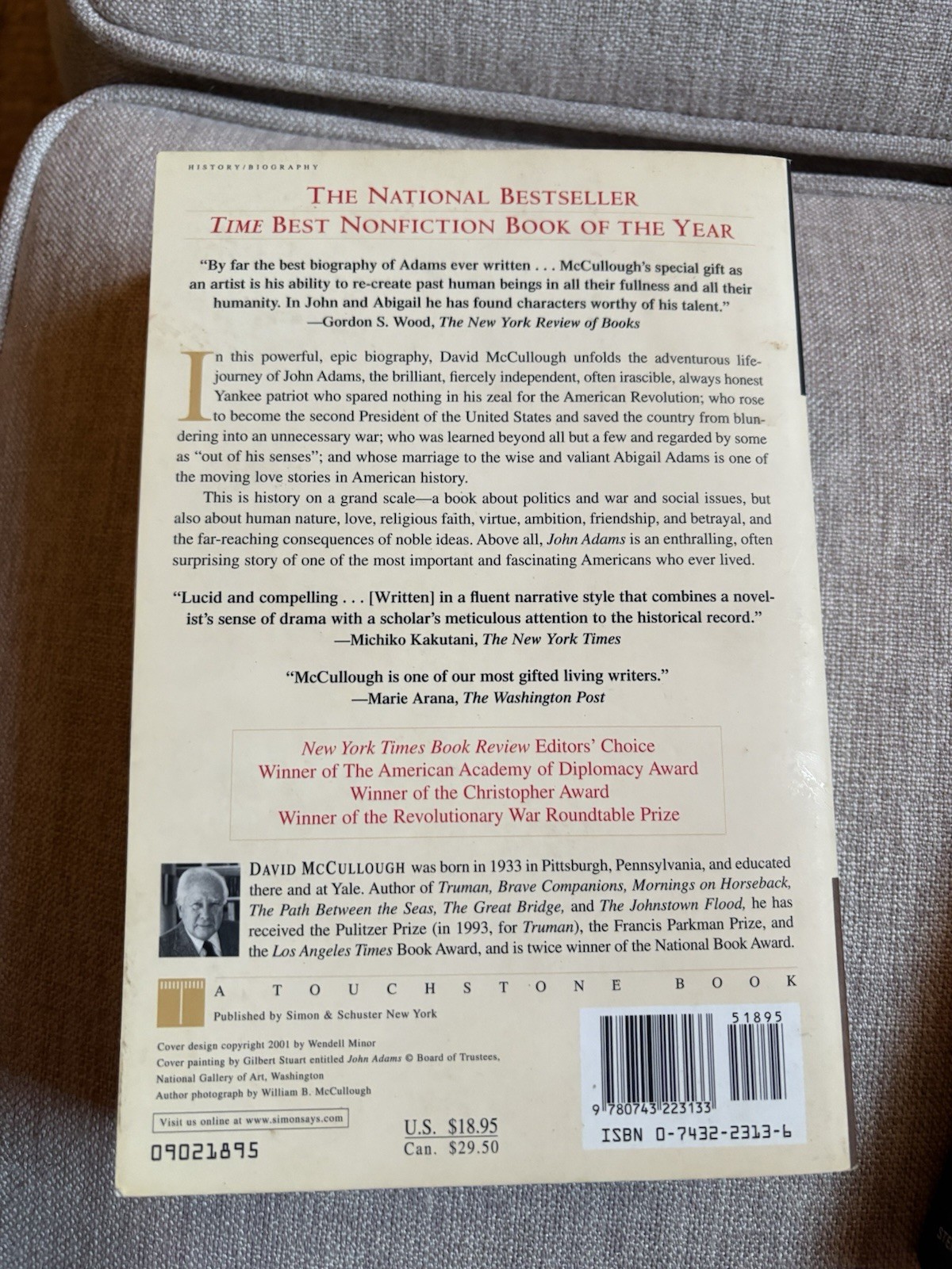 John Adams by David McCullough (2002, Trade Paperback)